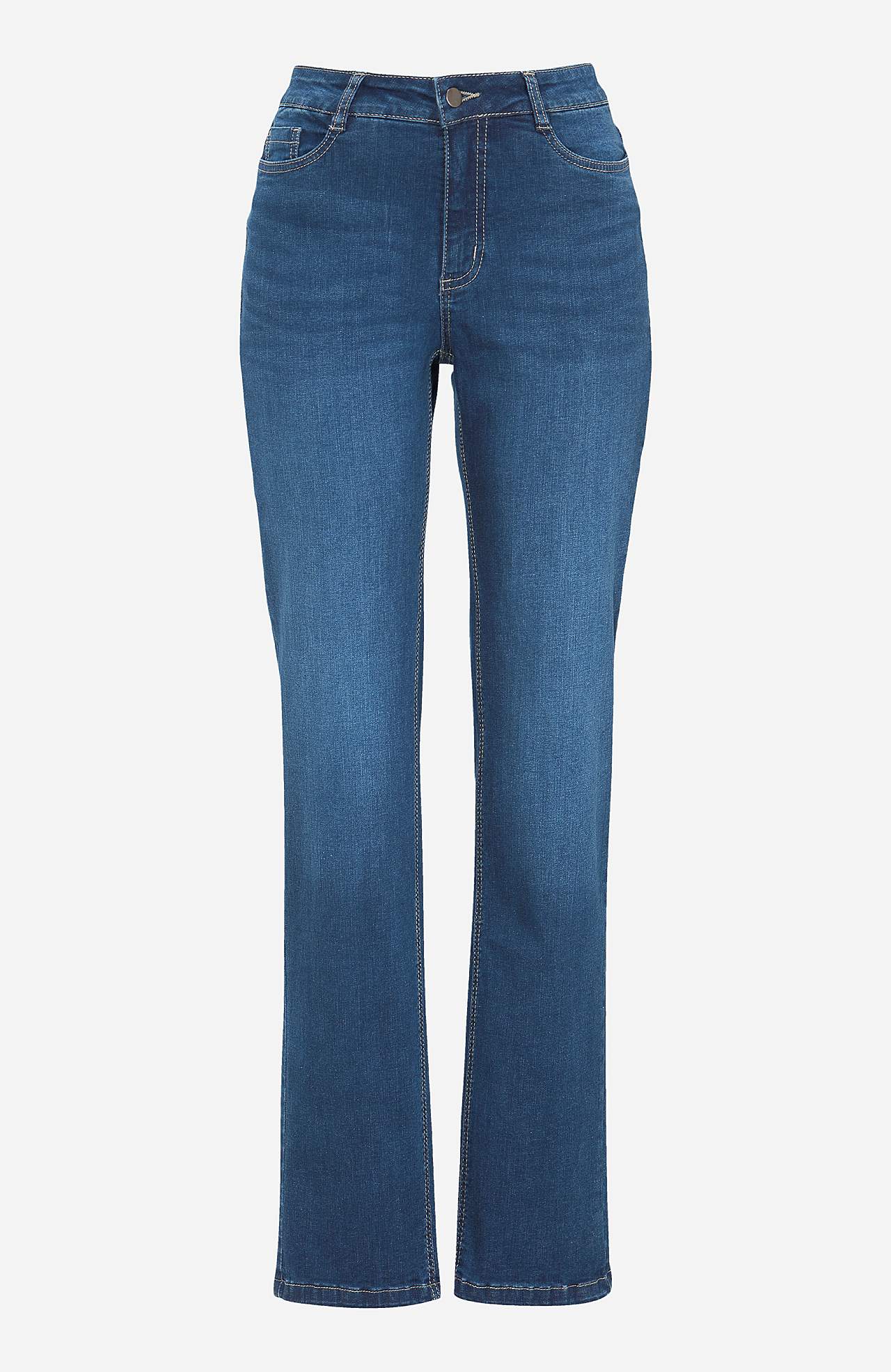 Stretch jeans with straight leg - three lengths