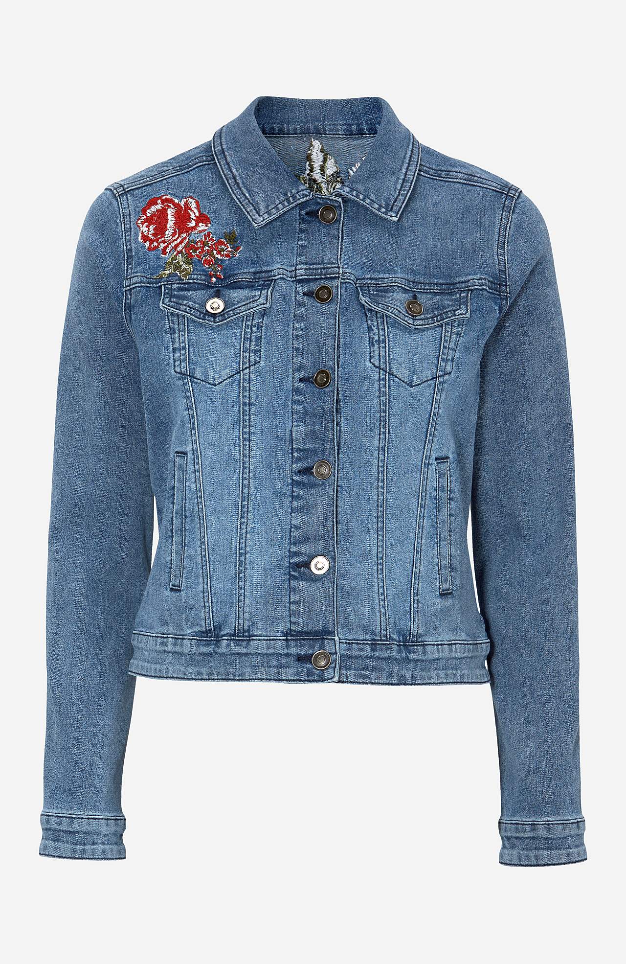 Denim jacket with embroidery