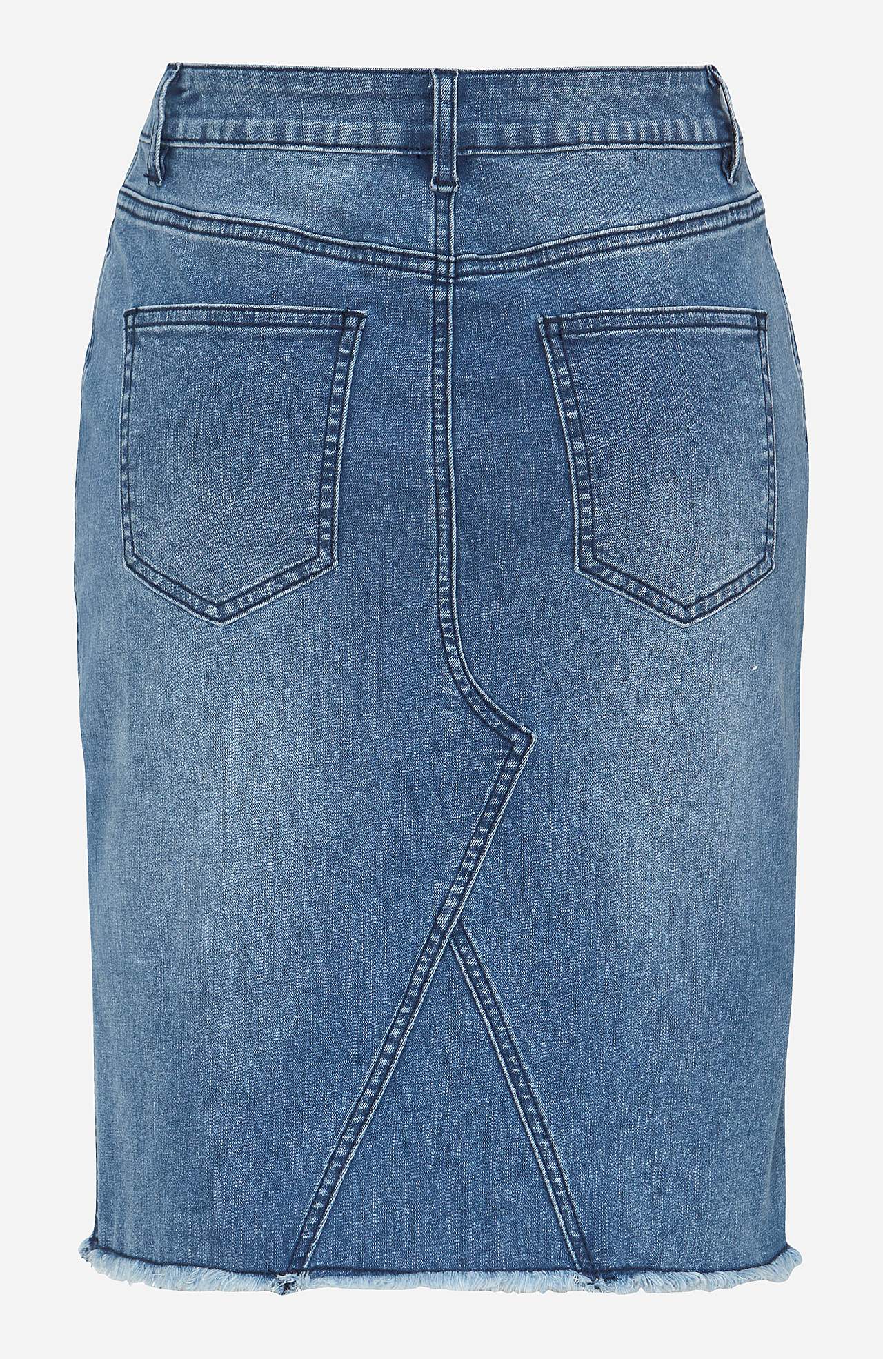 Denim skirt with embroidery