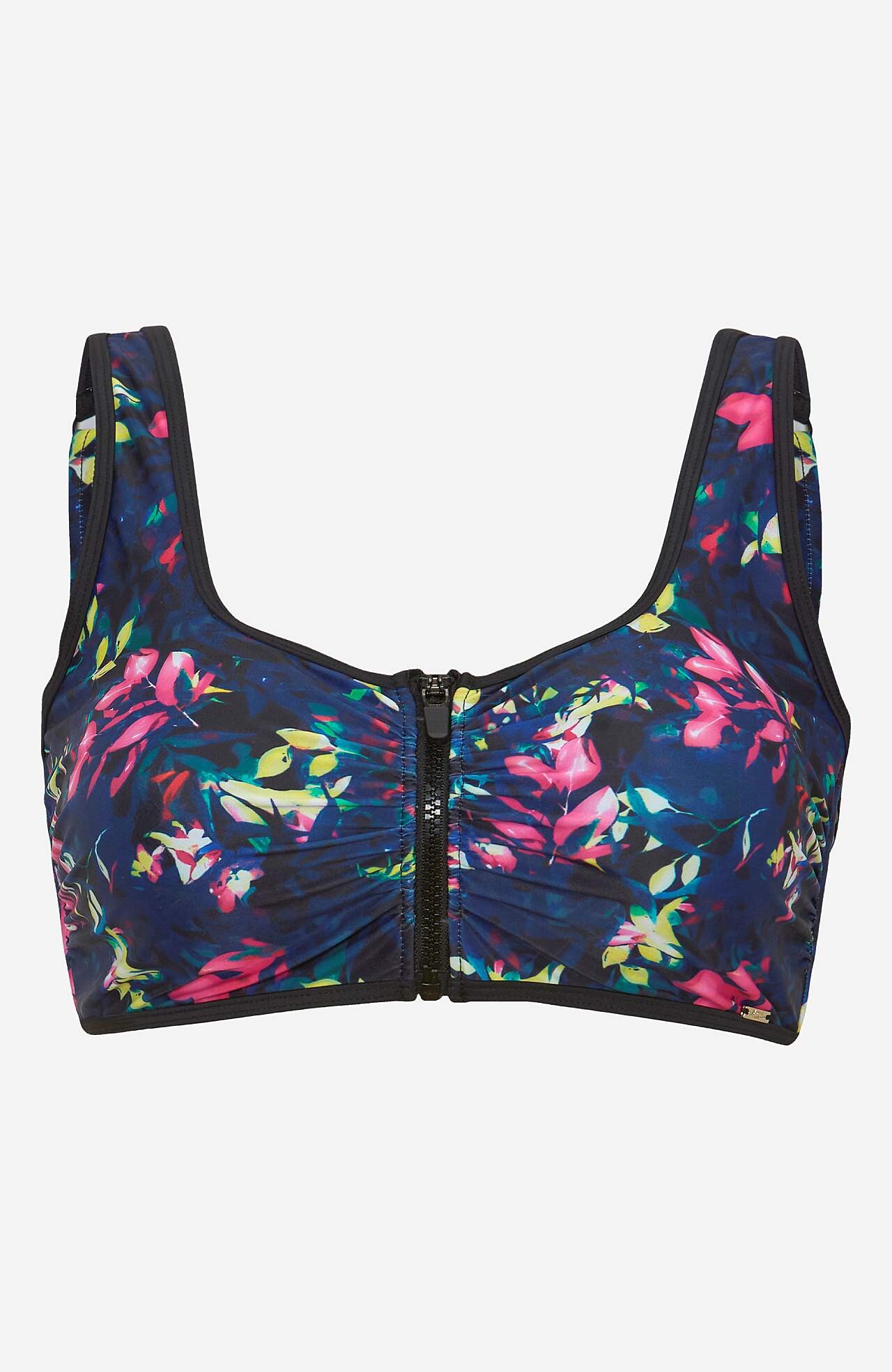 Patterned bikini bra