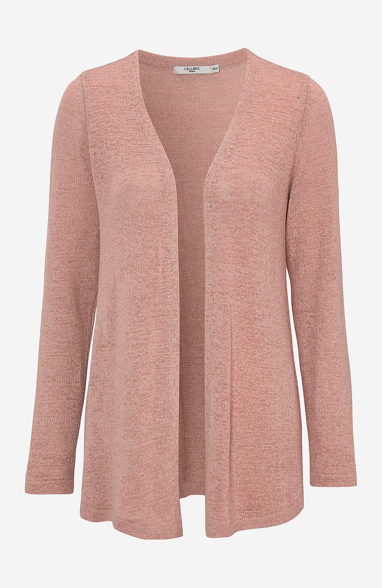 Knitted cardigan with open front