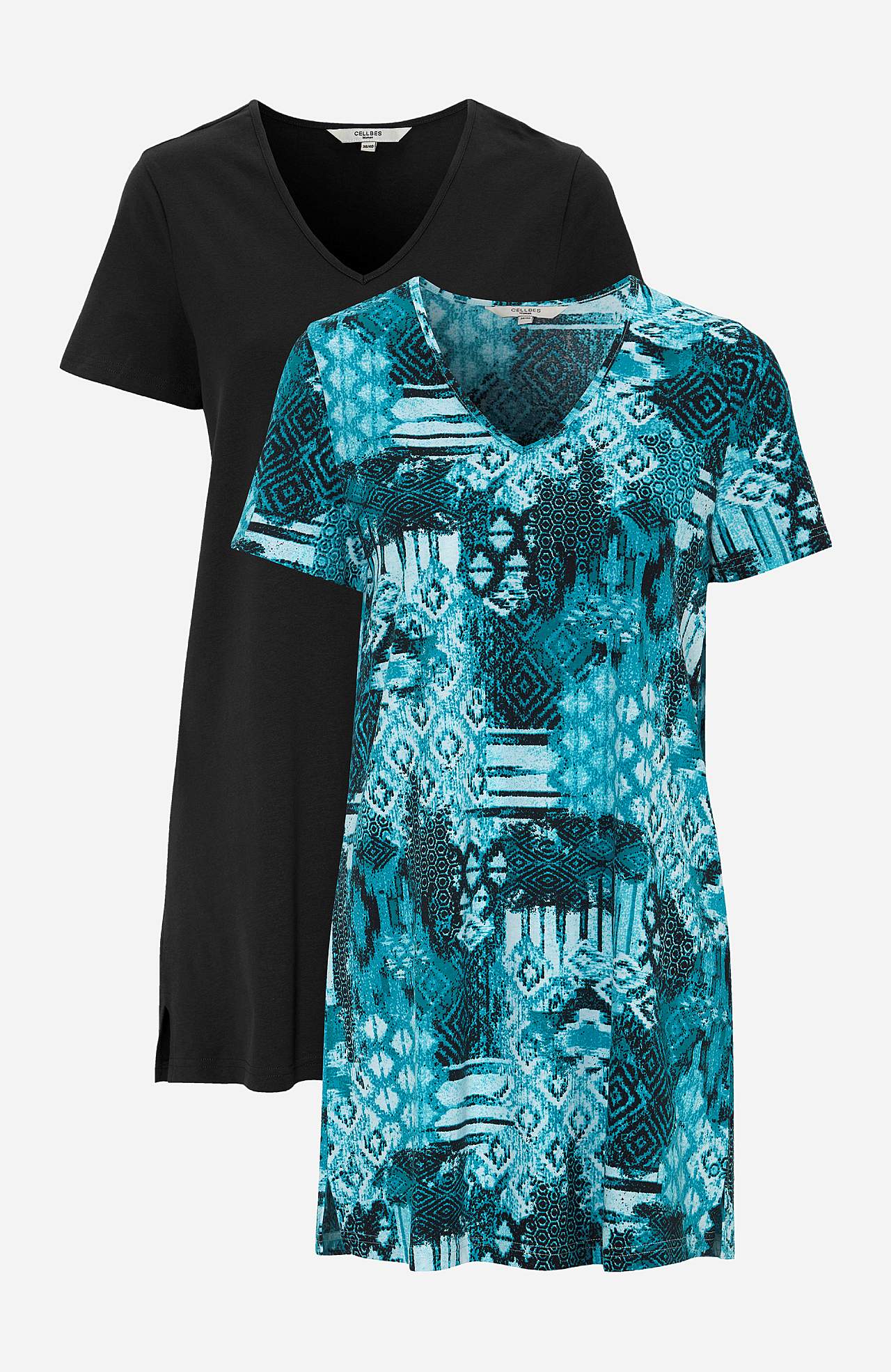 Short-sleeved jersey tuniq 2-pack