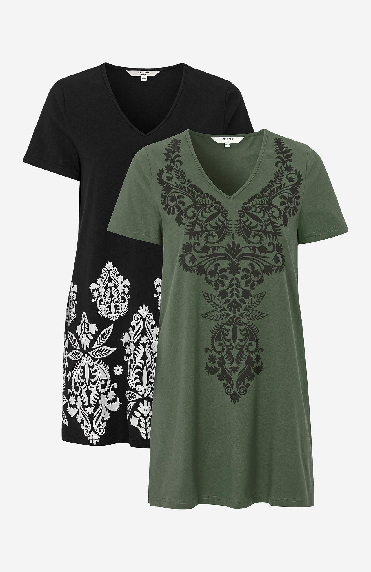 Short-sleeved jersey tuniq 2-pack