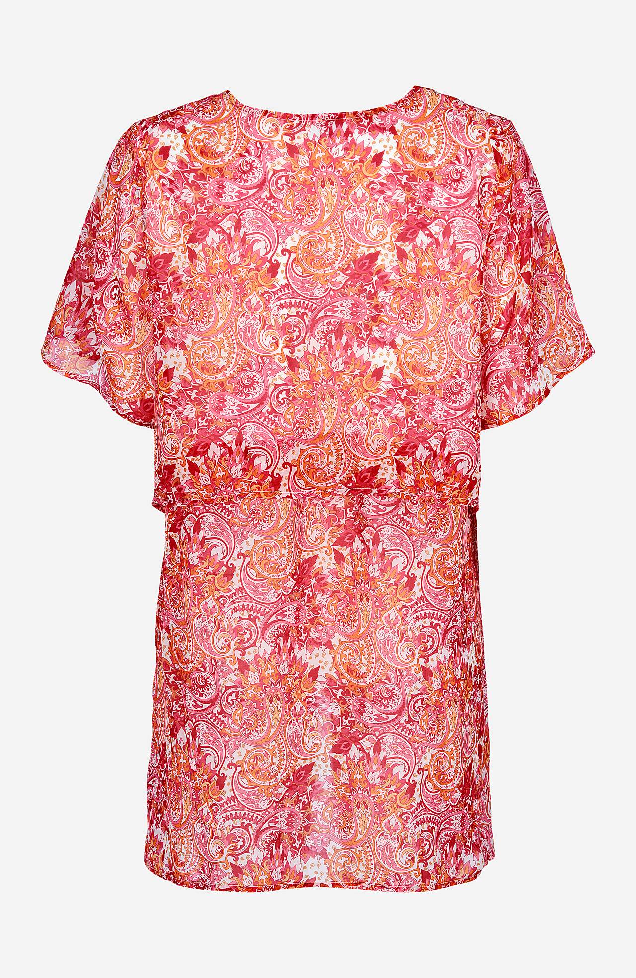 Chiffon tunic with a paisley pattern