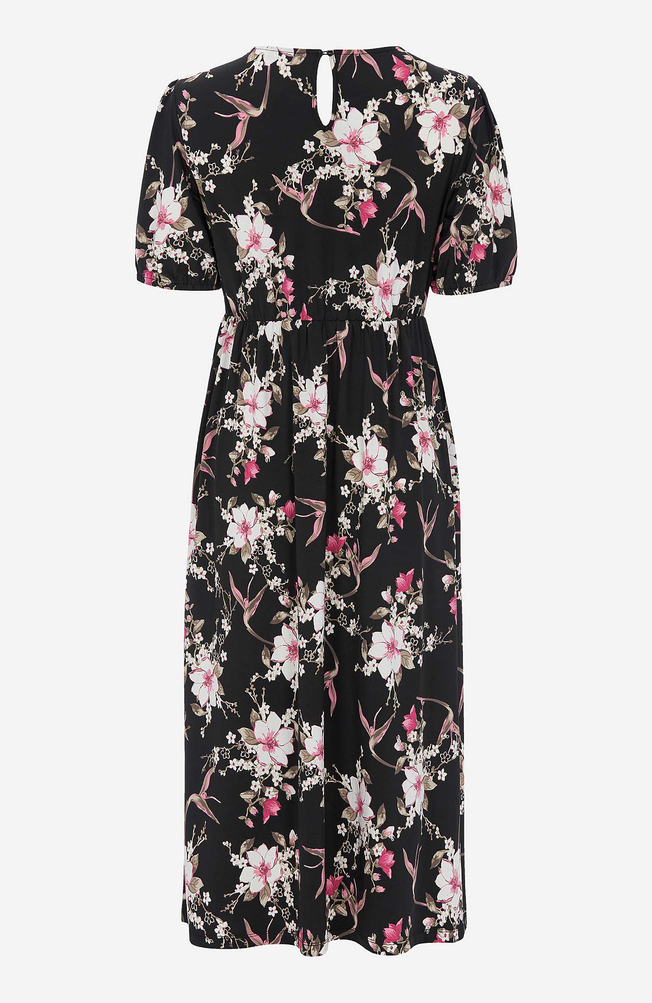 Patterned midi dress in supple jersey