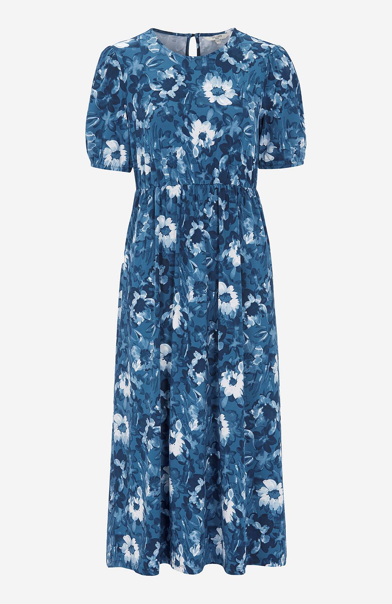 Patterned midi dress in supple jersey