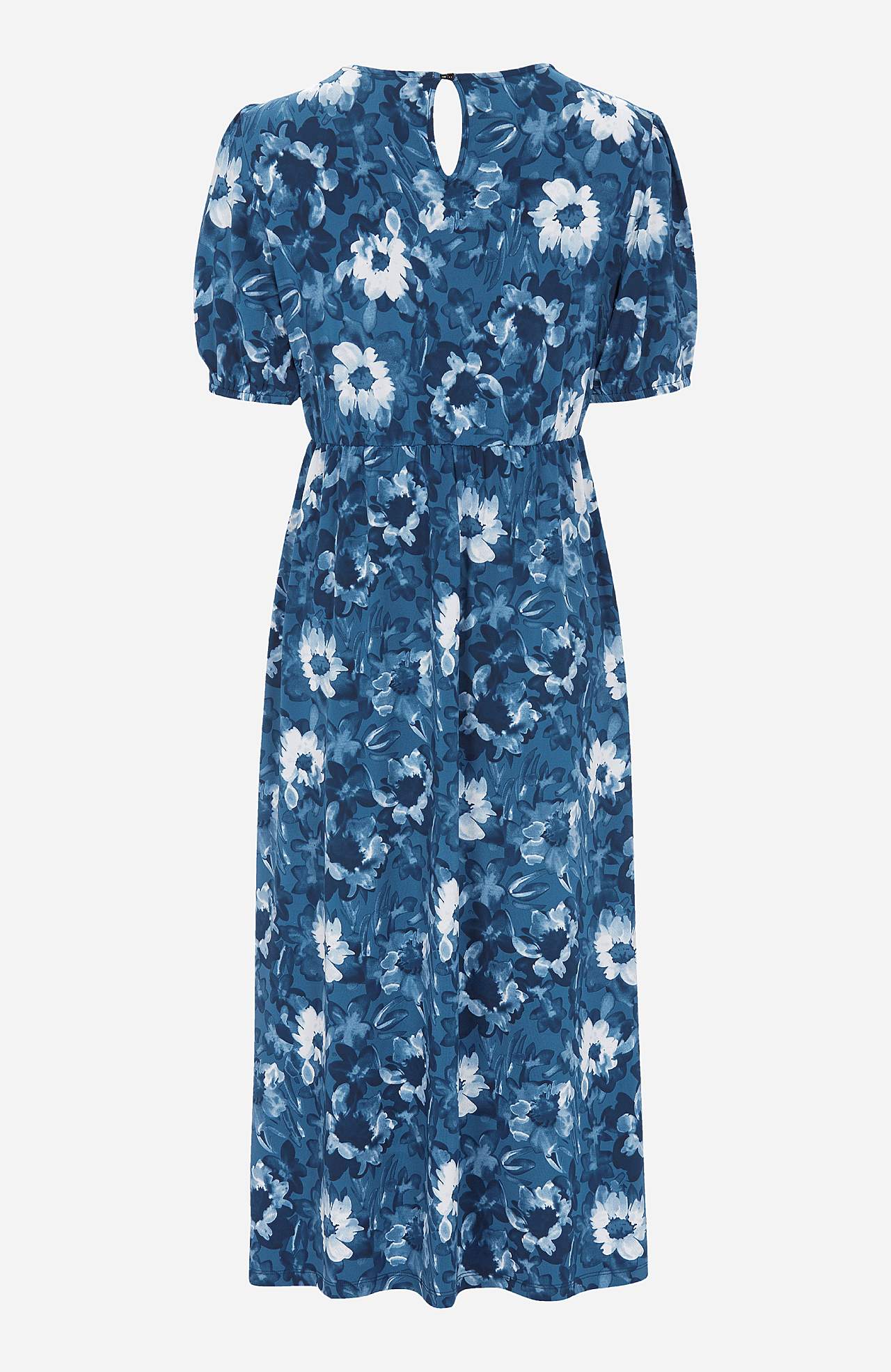 Patterned midi dress in supple jersey