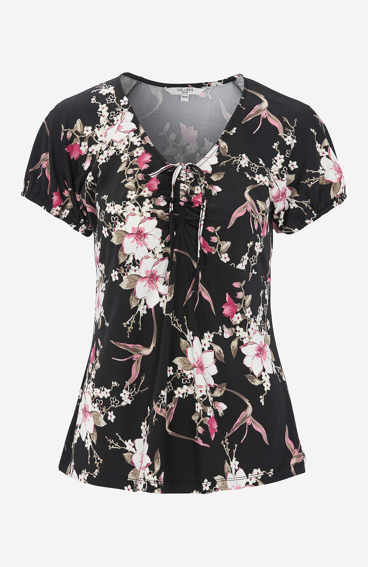 Patterned jersey top
