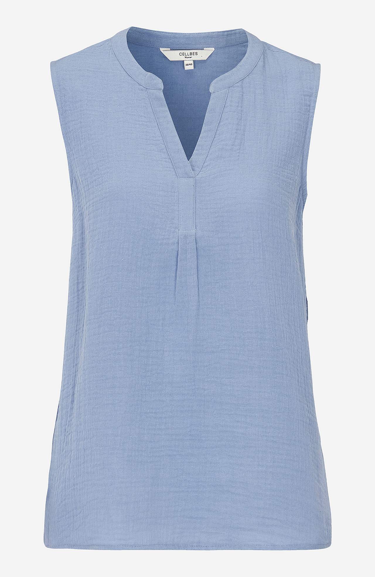 Sleeveless, crinkled blouse Patricia
