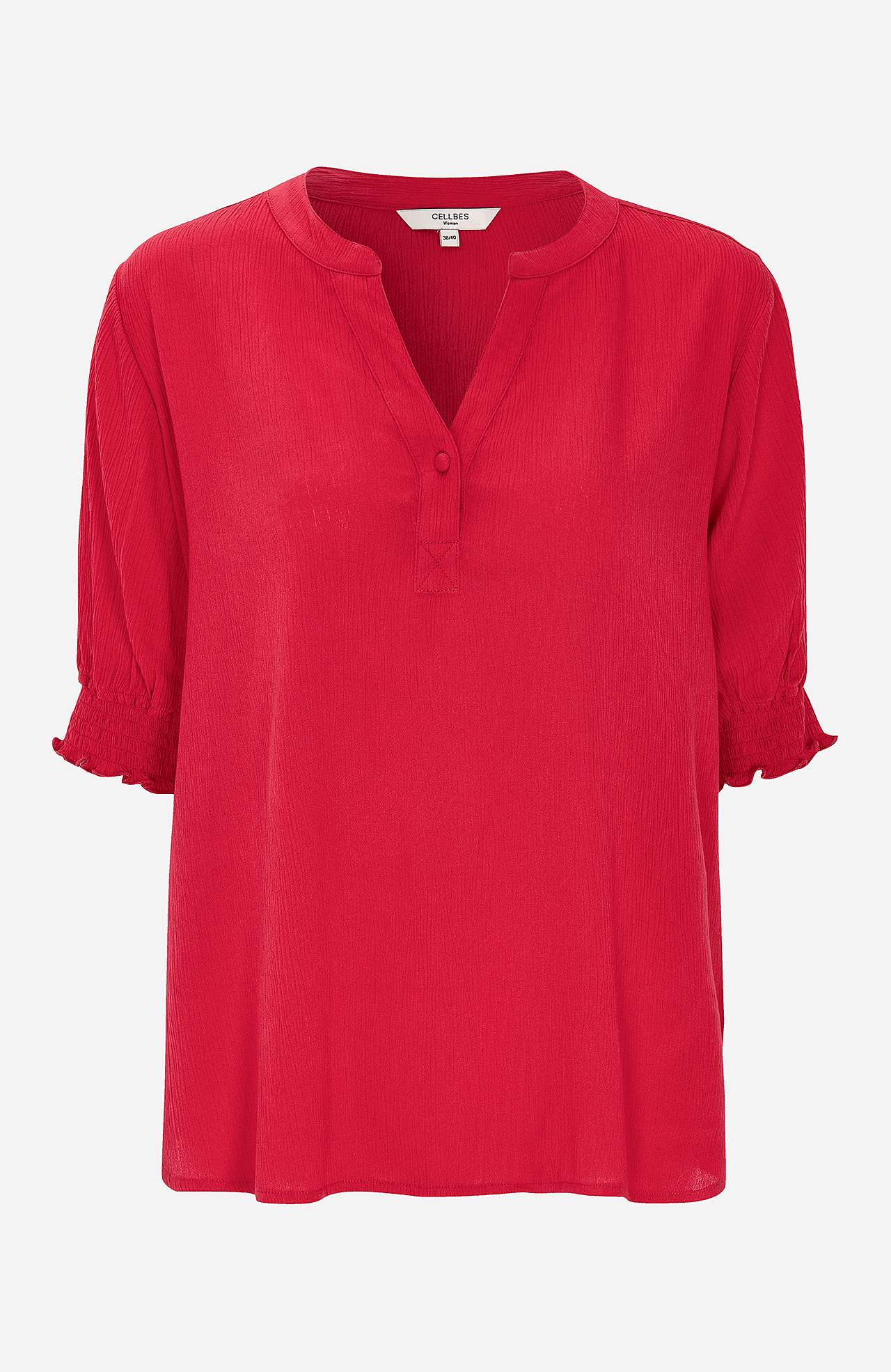 Crepe blouse with smocking Mia