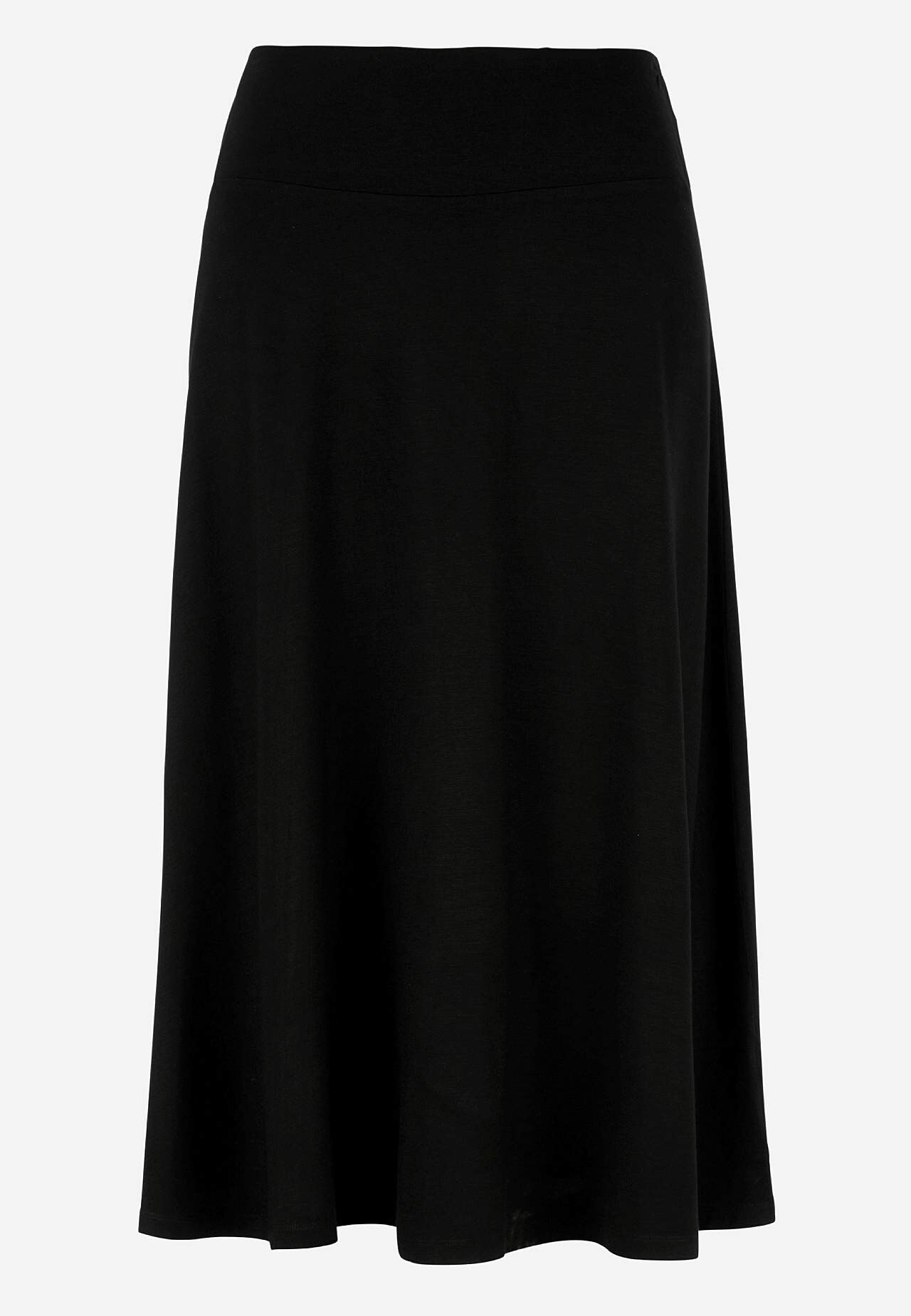 Long, flared jersey skirt