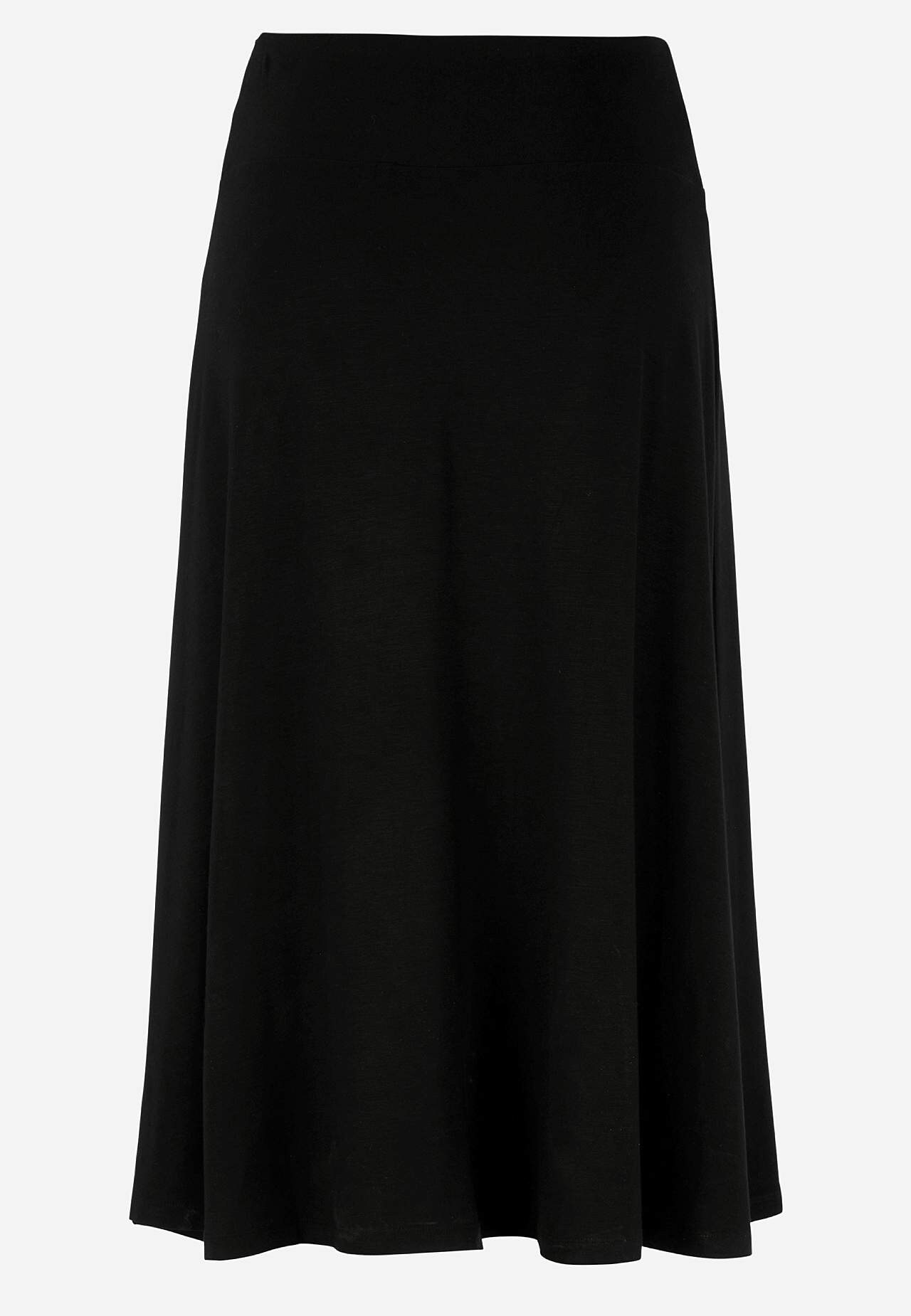 Long, flared jersey skirt