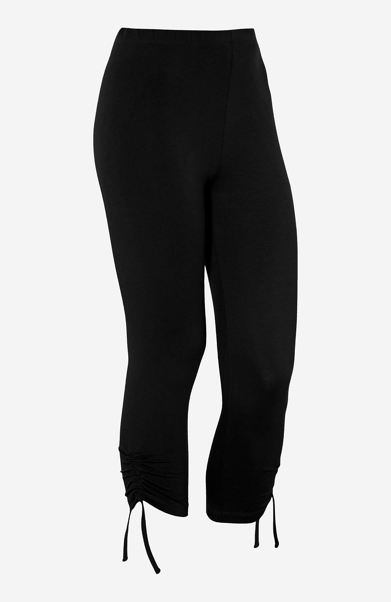 Capri leggings with drawstring at the leg ends Astrid 2-pack