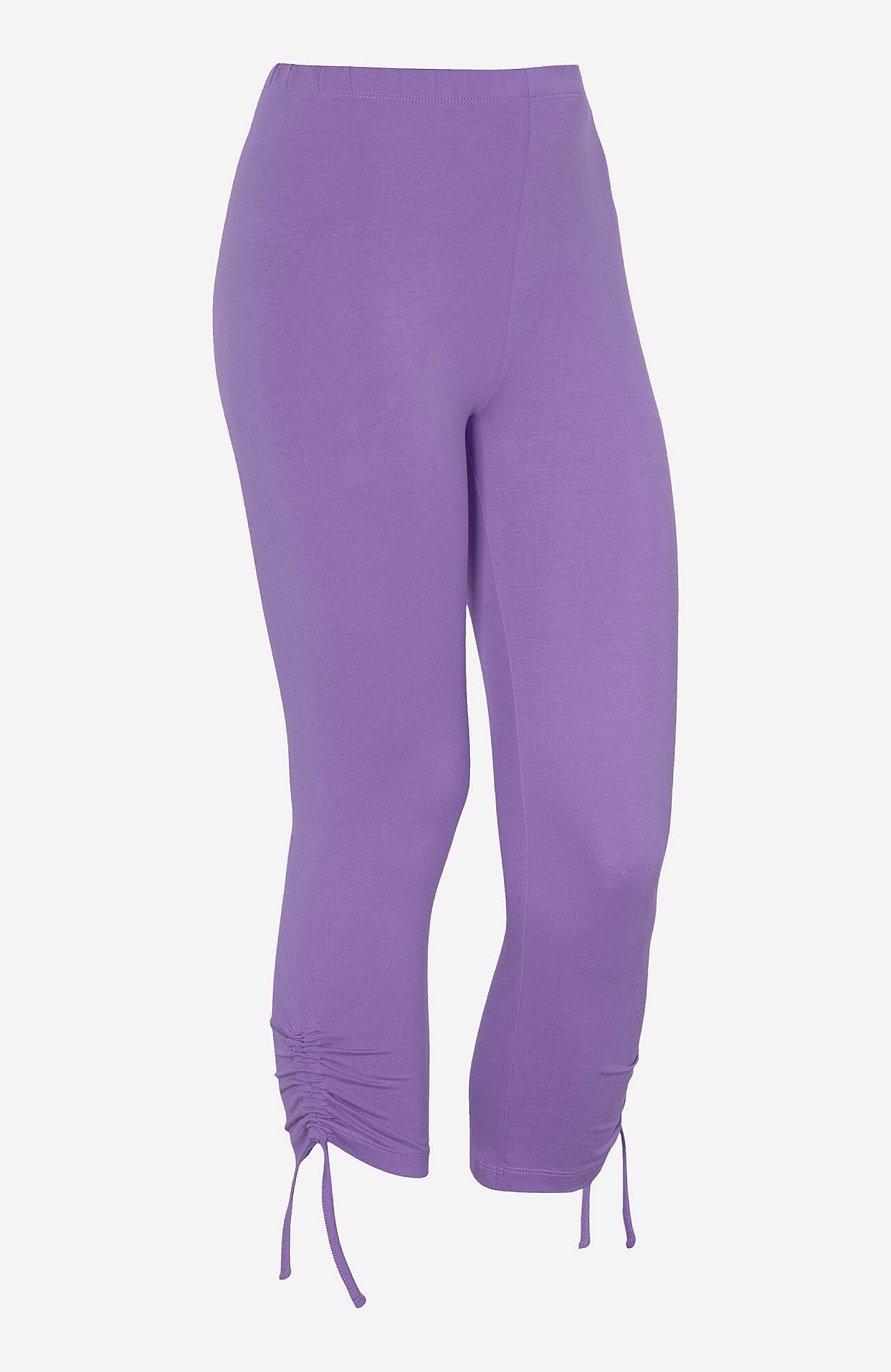 Capri leggings with drawstring at the leg ends 2-pack