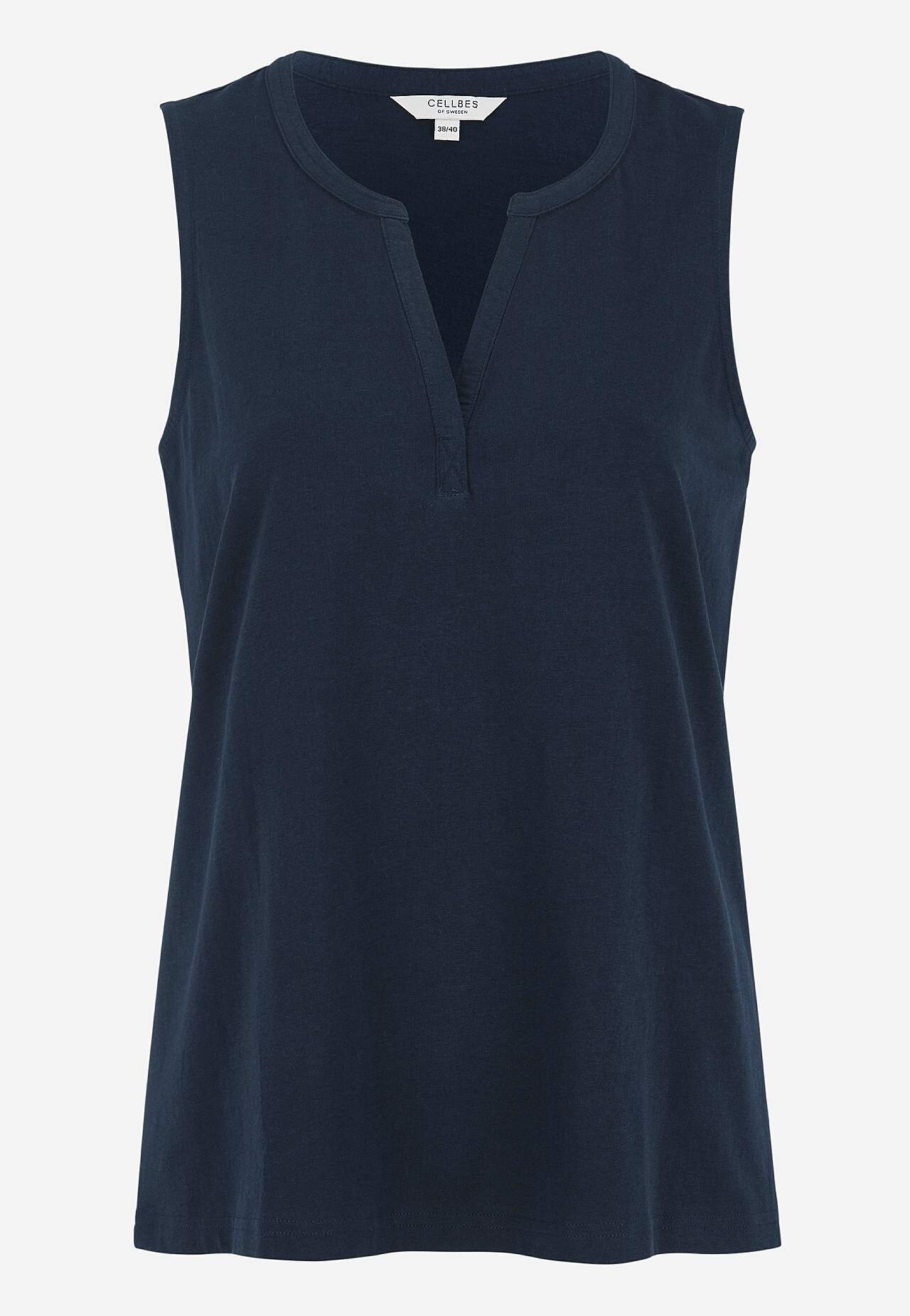 Sleeveless top in organic cotton 2-pack