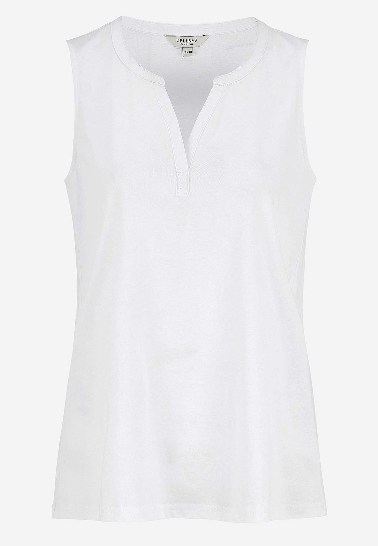Sleeveless top in organic cotton 2-pack