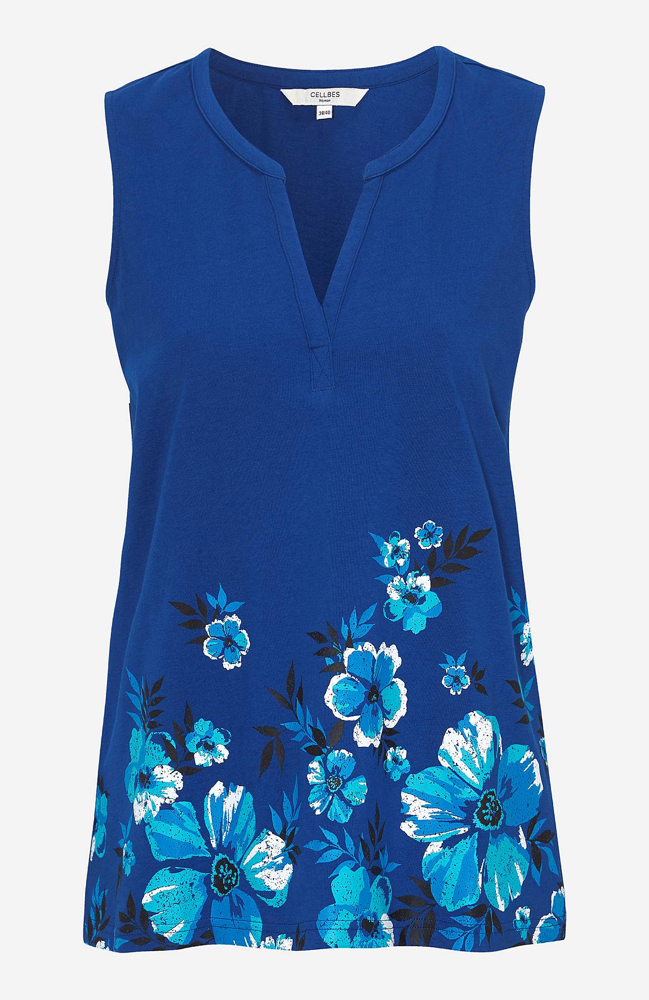 Sleeveless top in organic cotton 2-pack