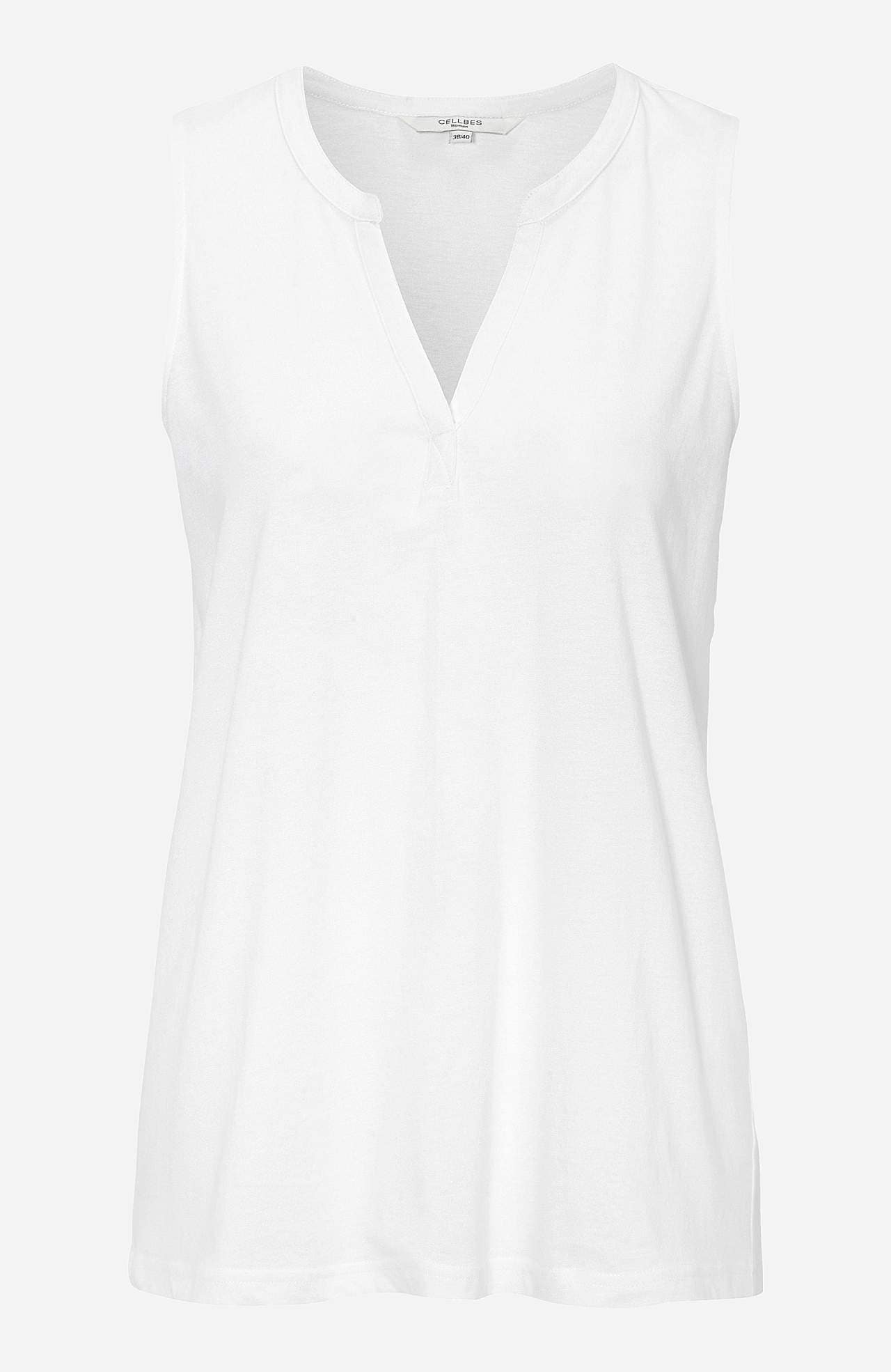 Sleeveless top in organic cotton 2-pack