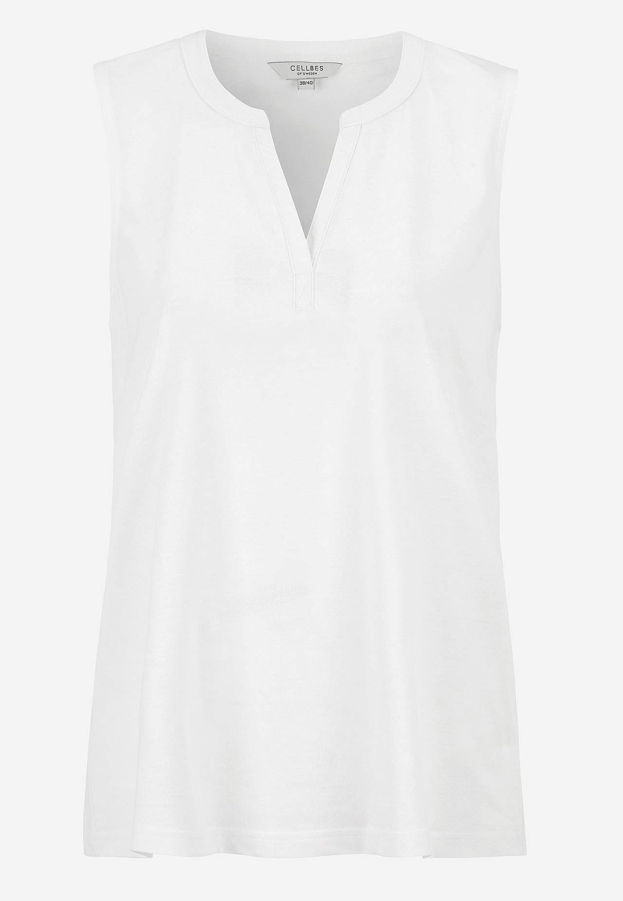 Sleeveless top in organic cotton 2-pack
