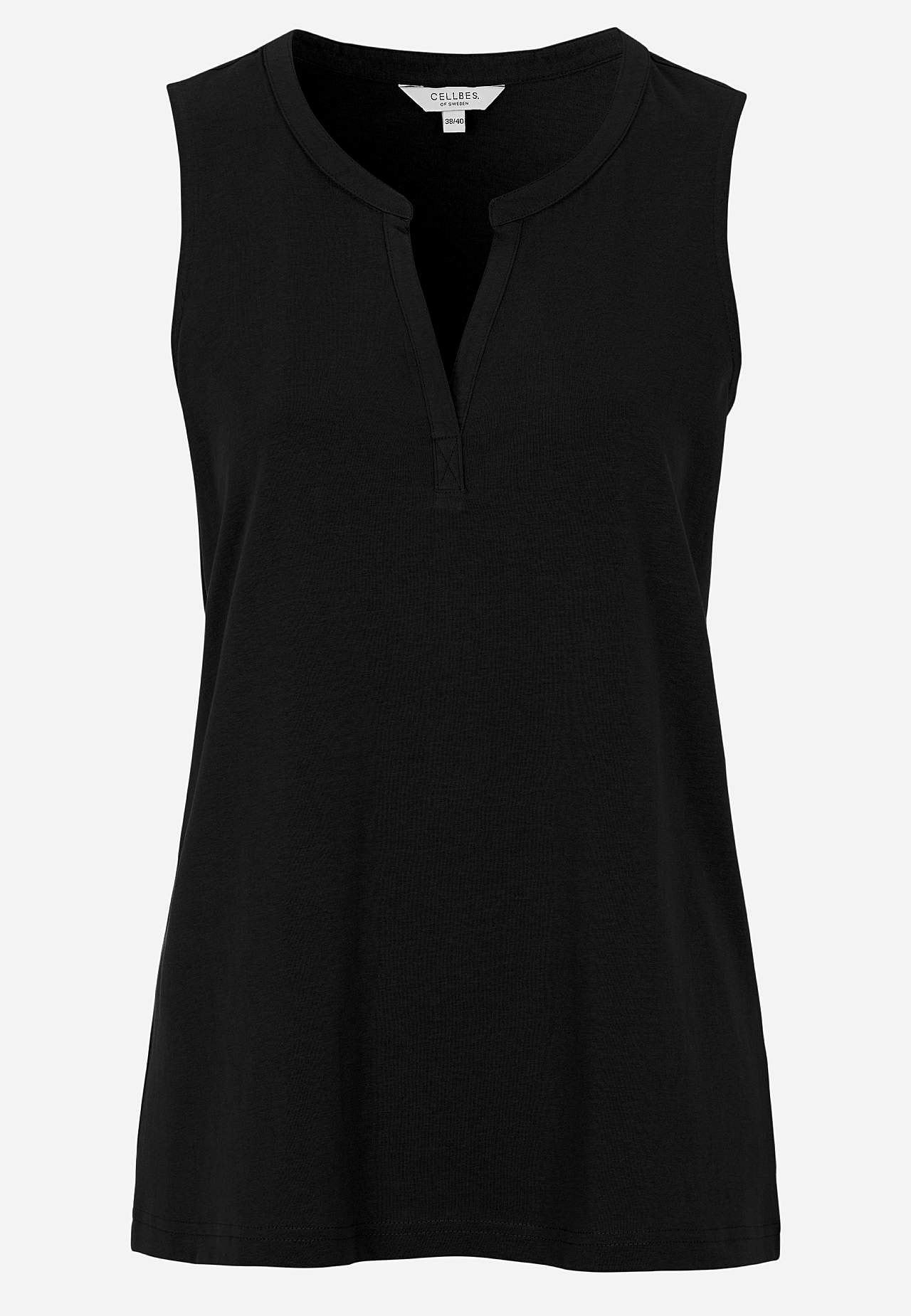 Sleeveless top in organic cotton 2-pack