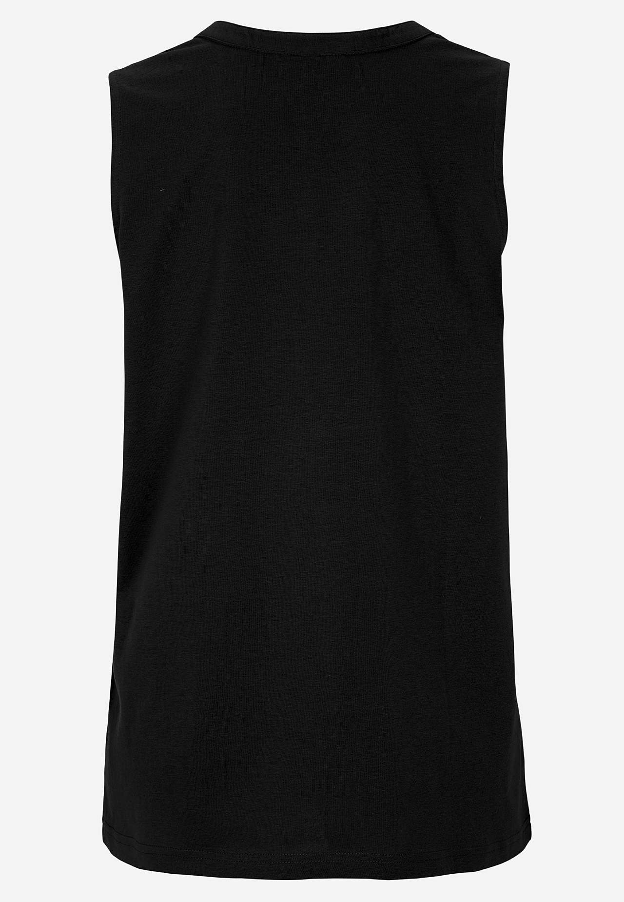 Sleeveless top in organic cotton 2-pack