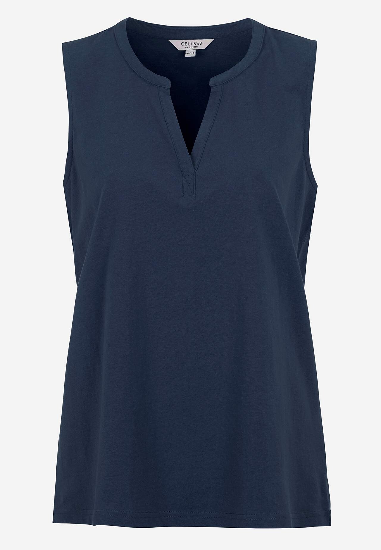 Sleeveless top in organic cotton 2-pack