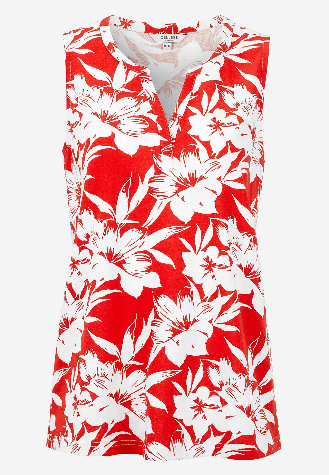 Sleeveless top in organic cotton 2-pack
