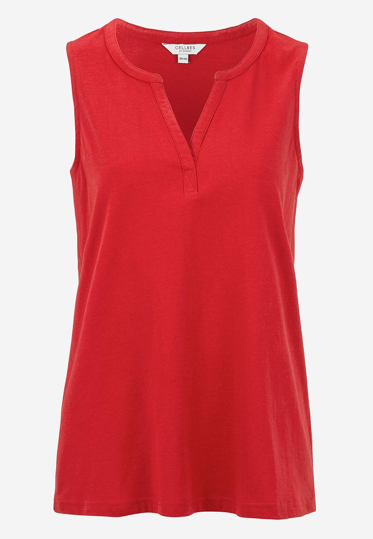 Sleeveless top in organic cotton 2-pack
