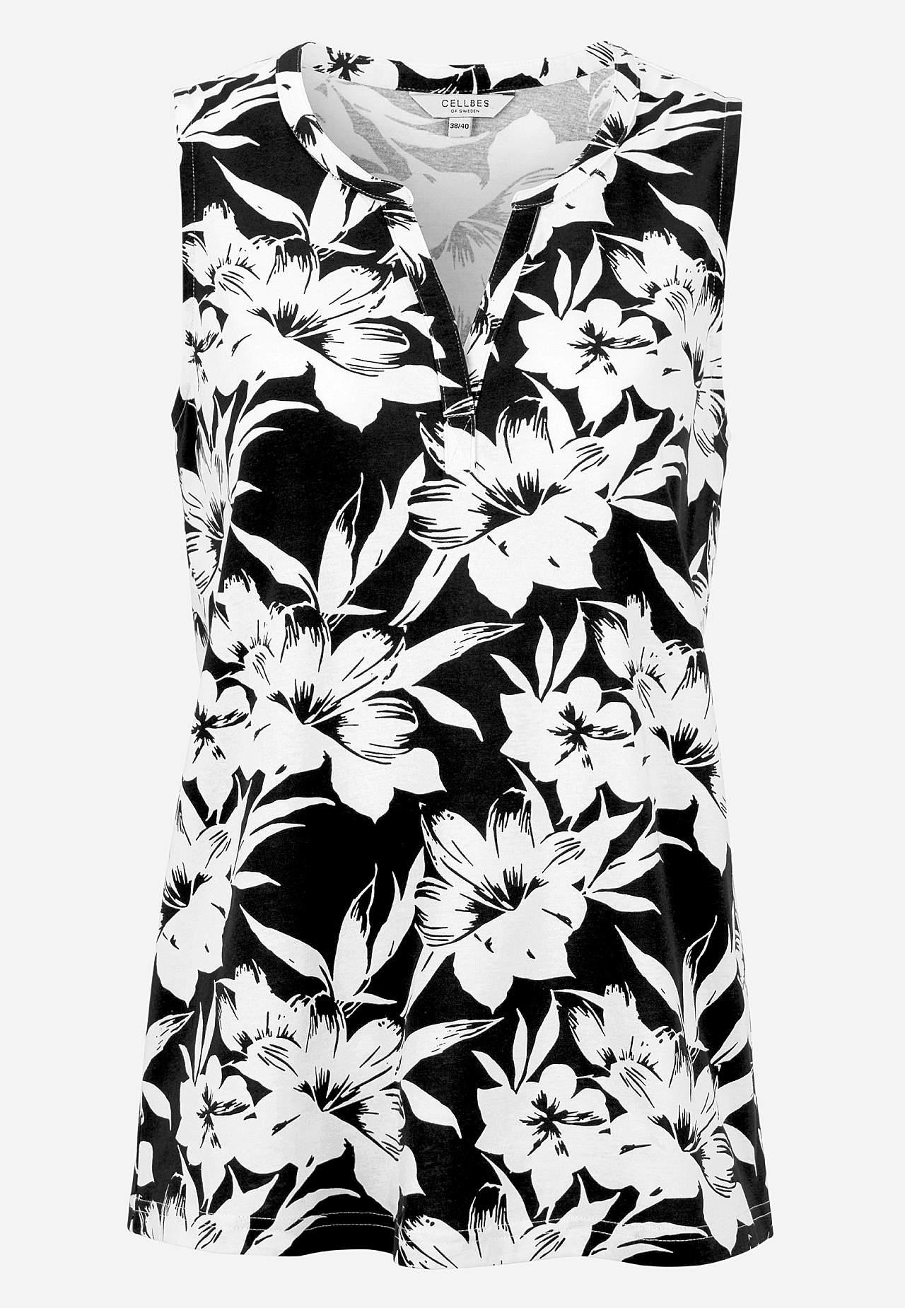 Sleeveless top in organic cotton 2-pack