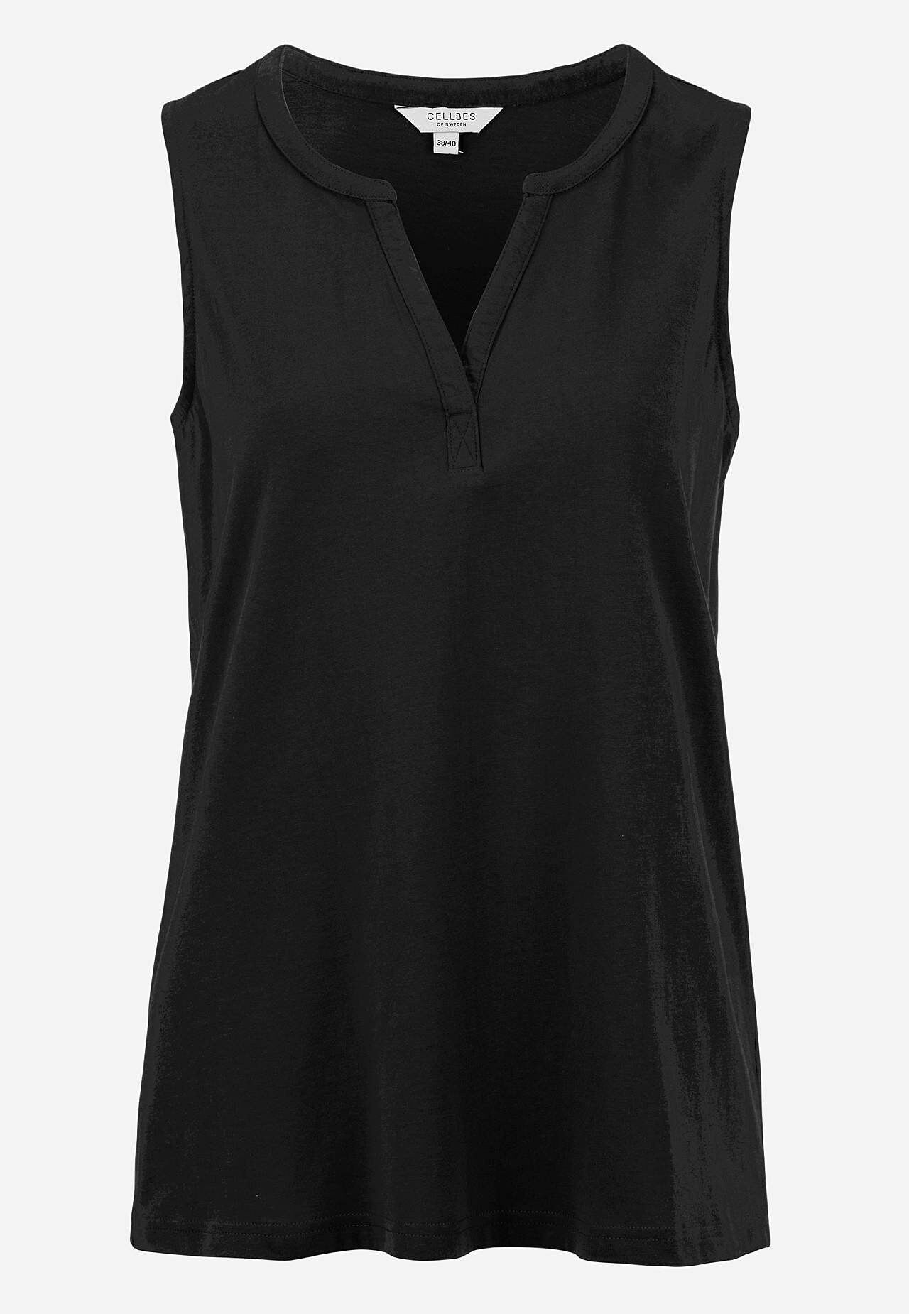 Sleeveless top in organic cotton 2-pack