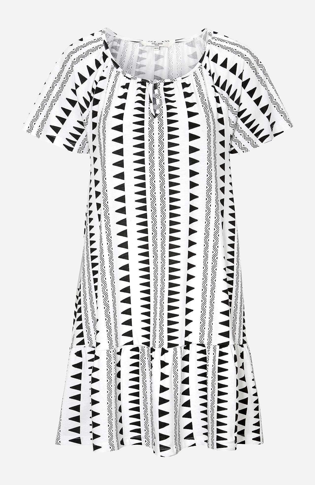 Tunic with frill at the bottom