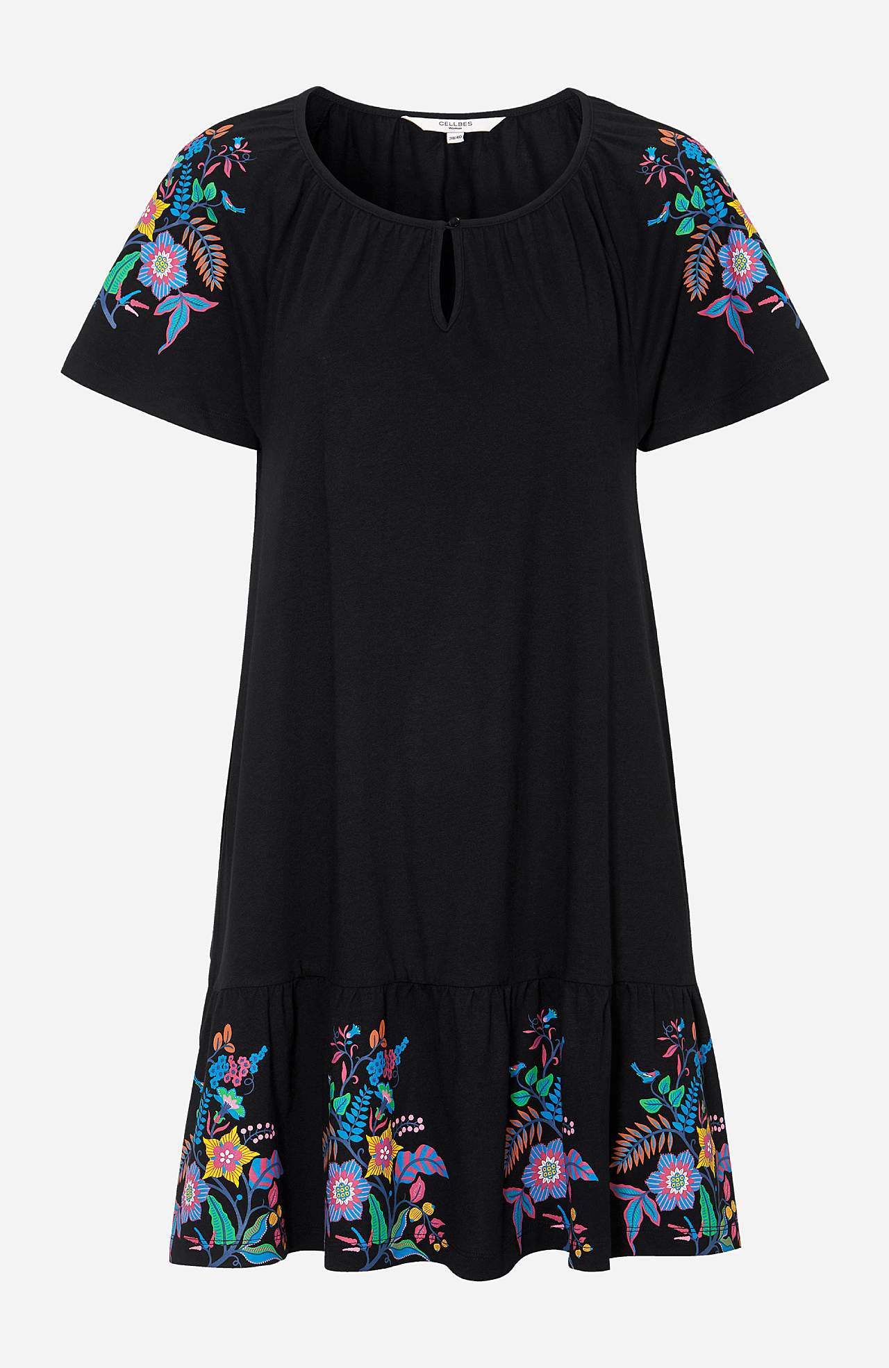 Tunic with frill at the bottom