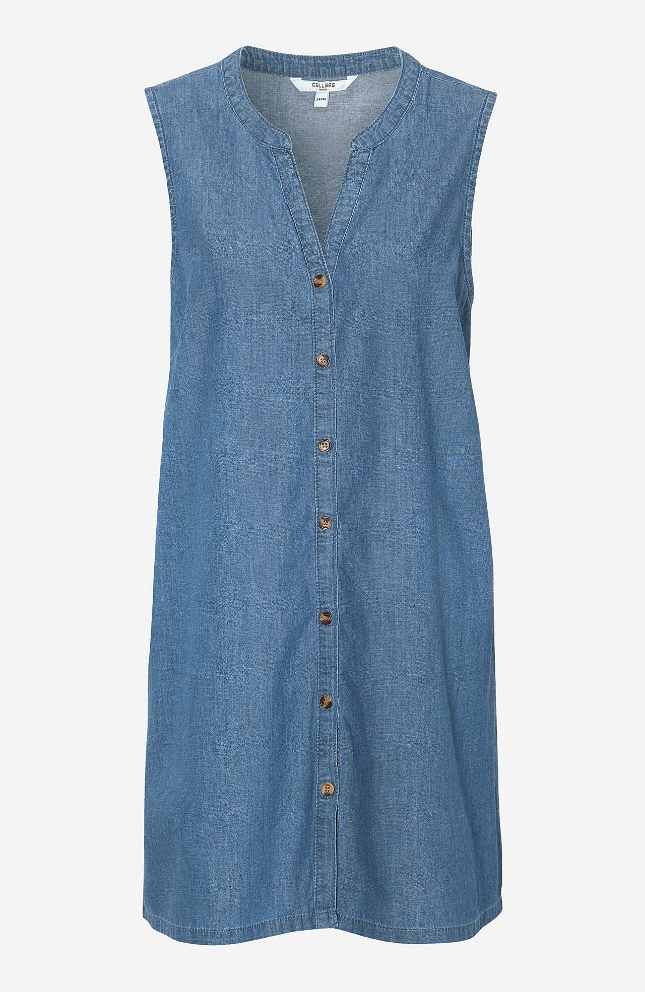 Sleeveless denim tunic