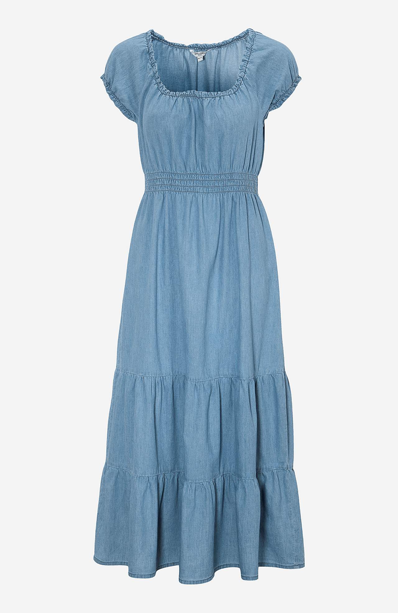 Denim dress with flounces Elsy
