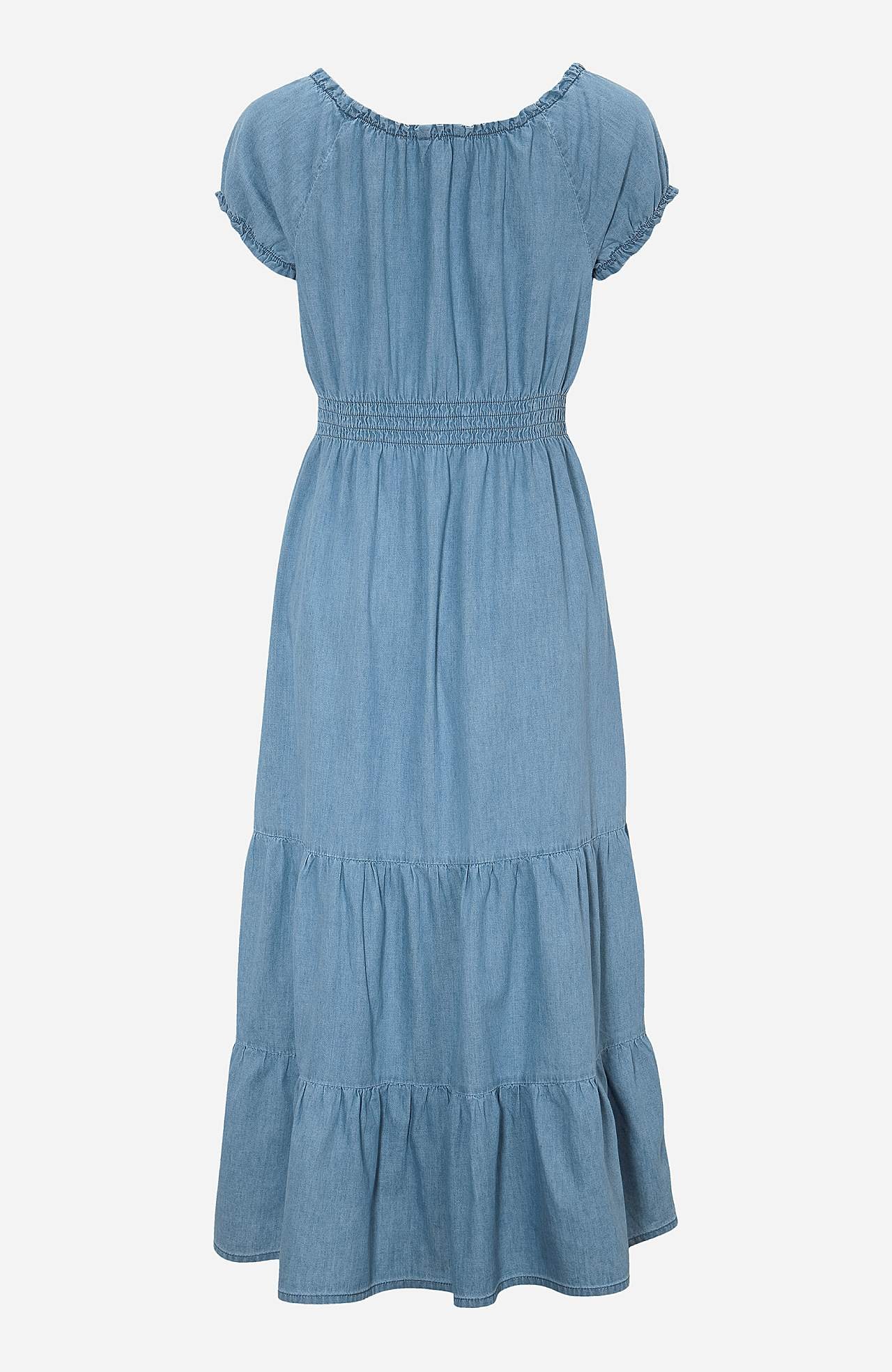 Denim dress with flounces Elsy