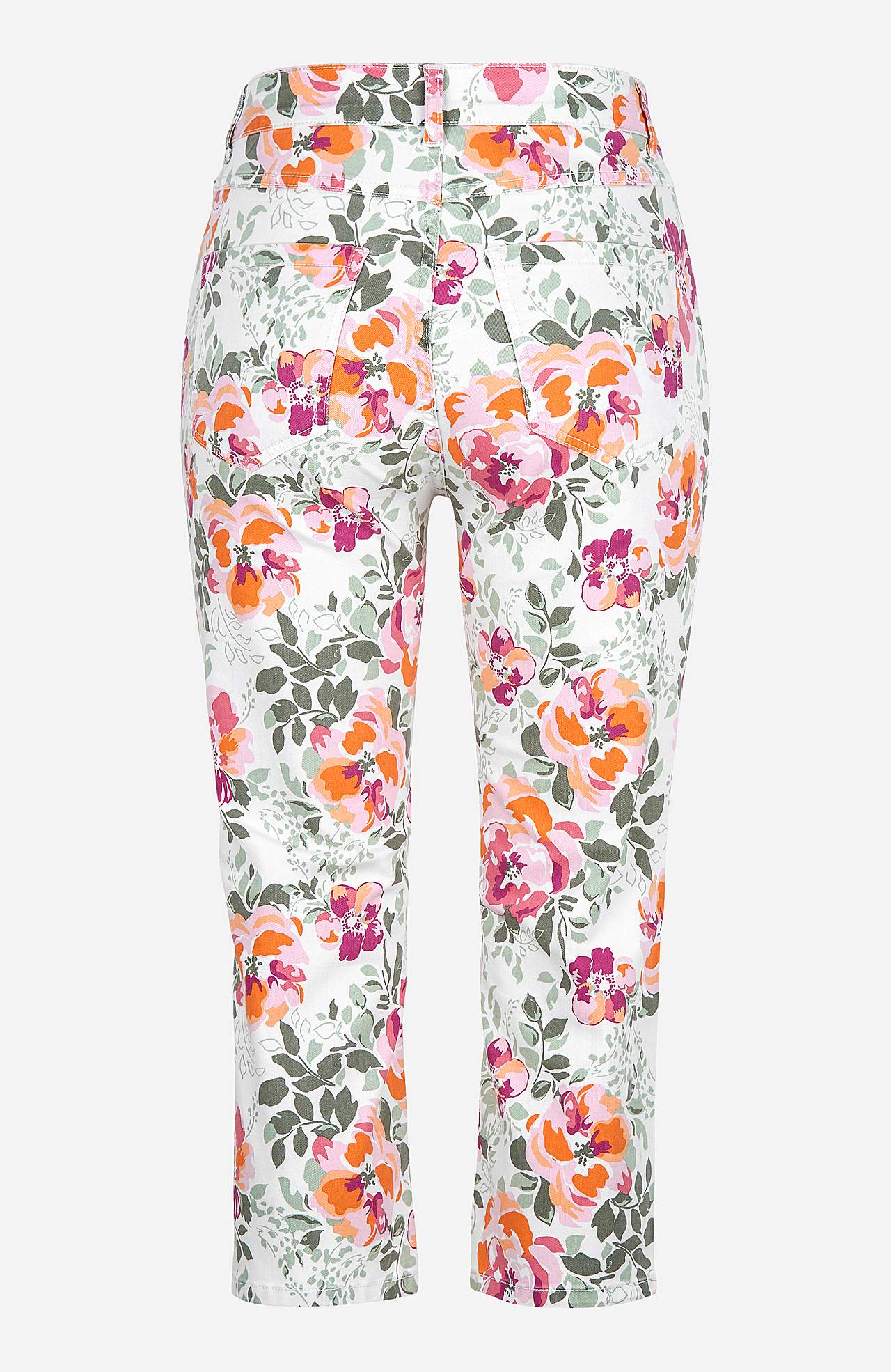 Capri trousers with a flower pattern