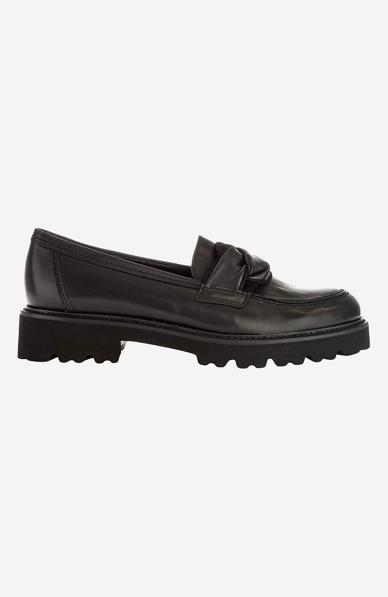 Skinnloafer med dekorativ rem