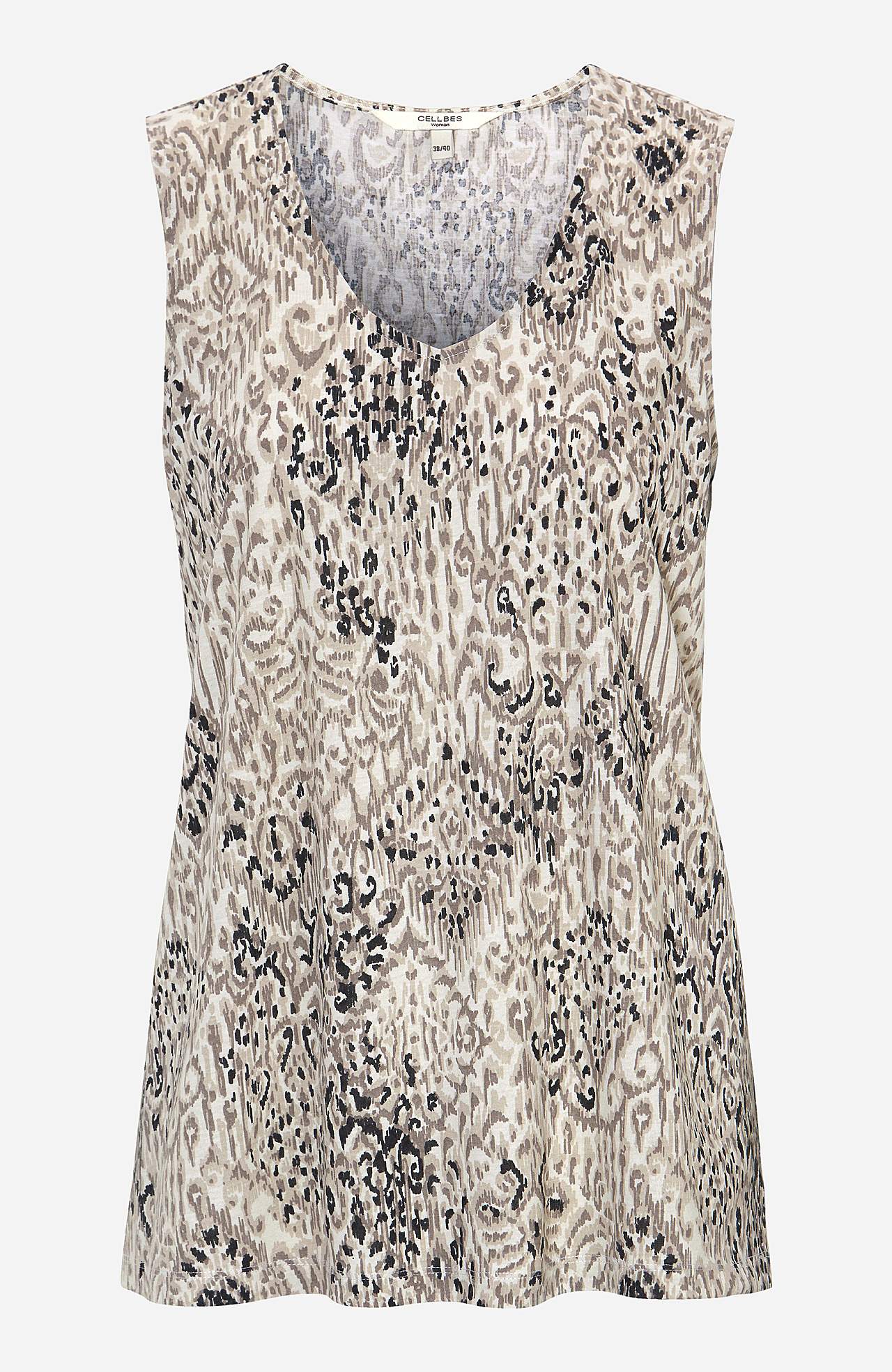 Sleeveless jersey tops with two different lengths 2-pack