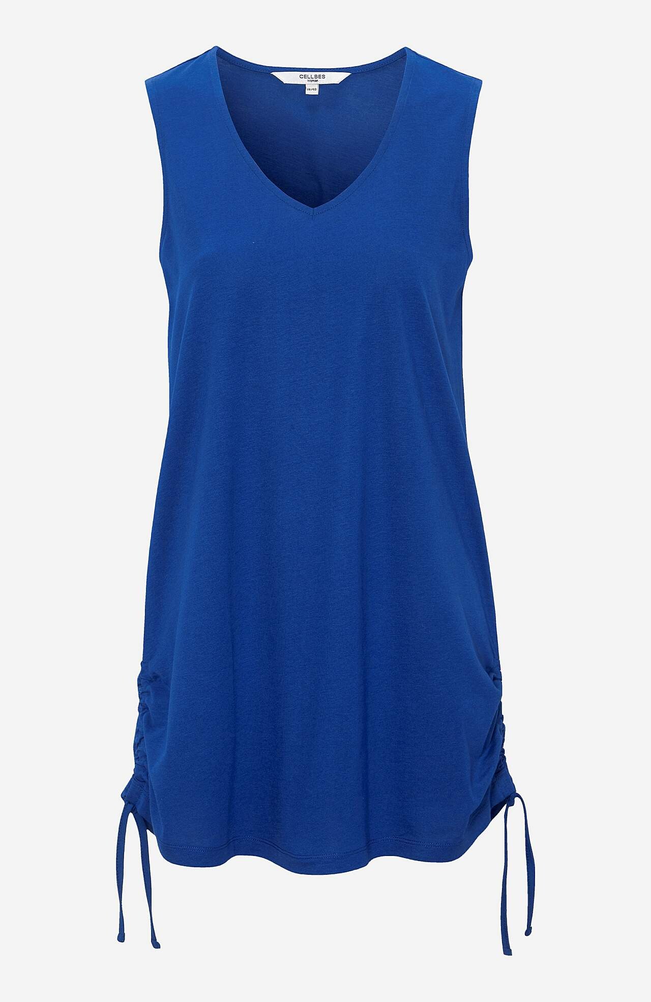 Sleeveless jersey tops with two different lengths 2-pack