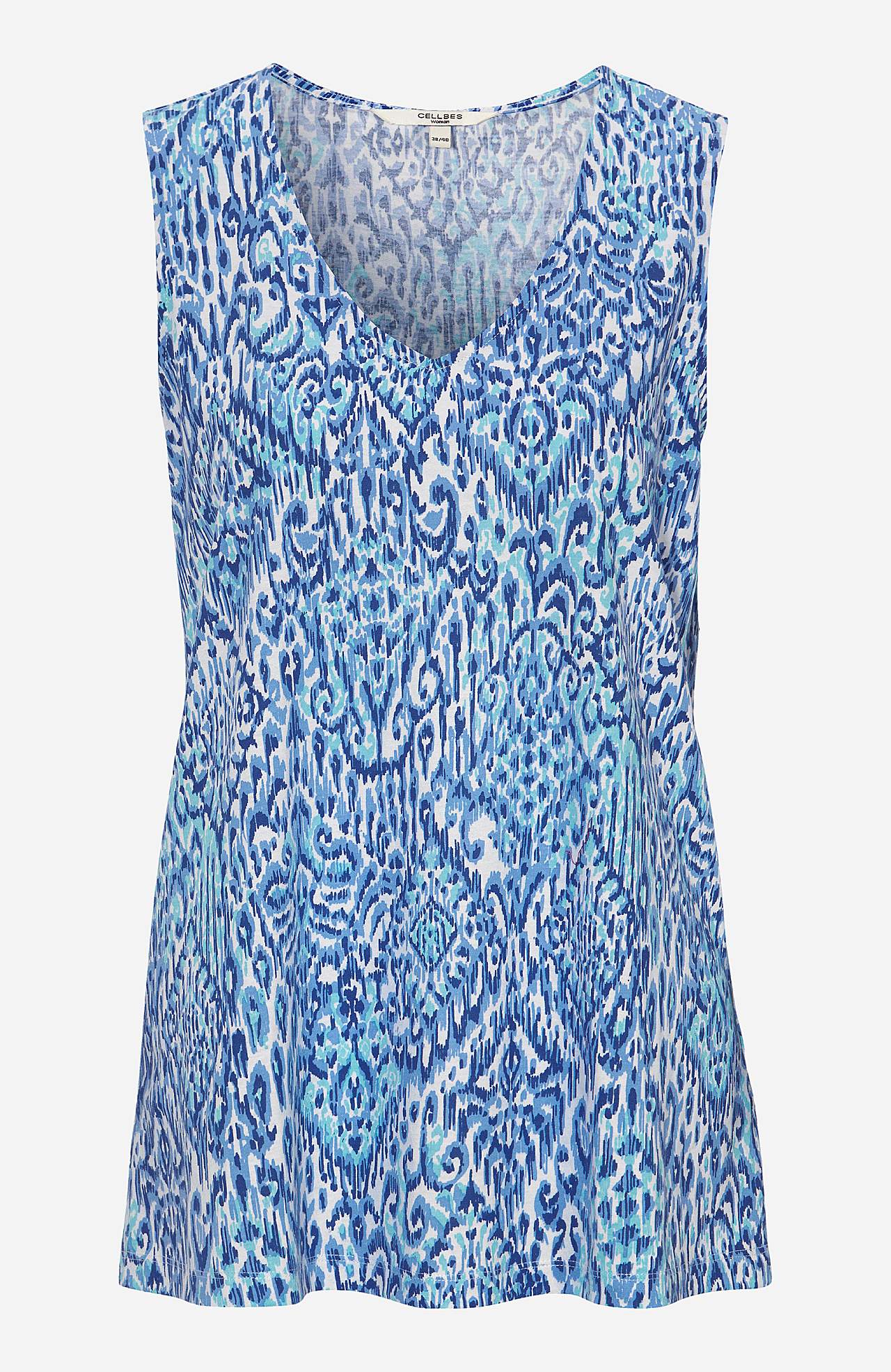 Sleeveless jersey tops with two different lengths 2-pack