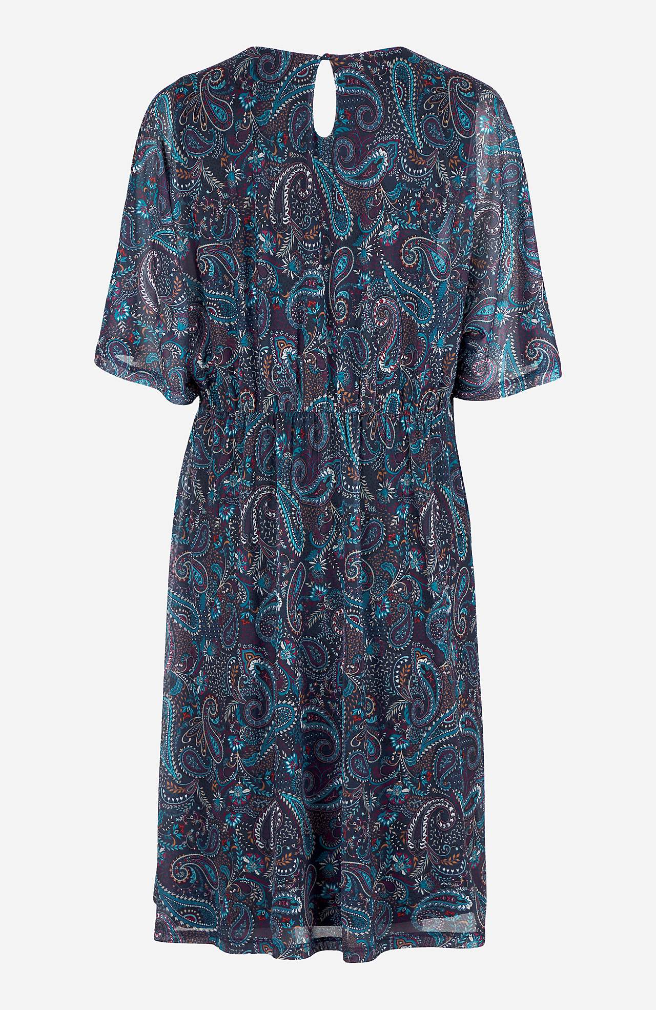 Jersey dress in mesh