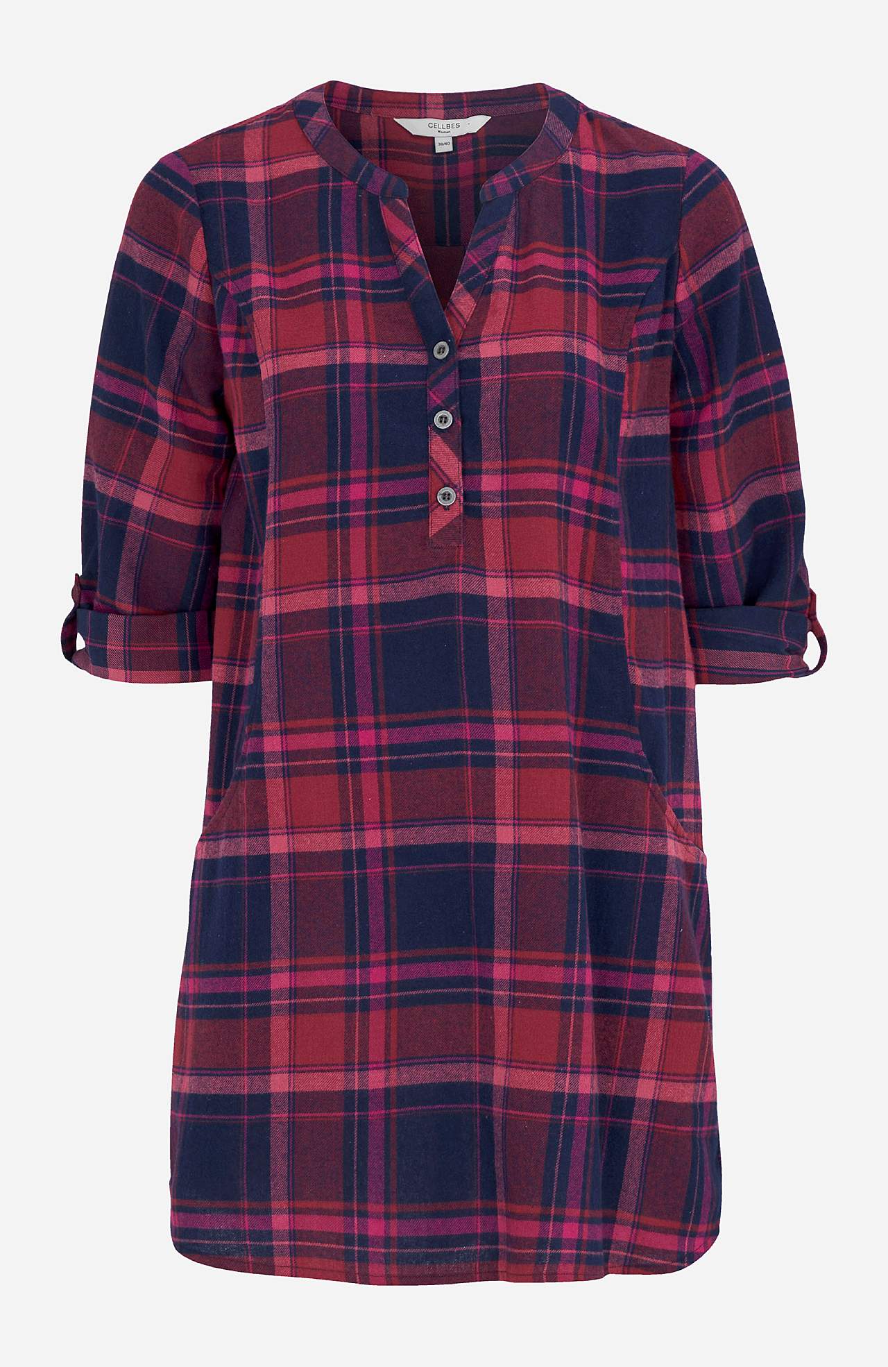Checked tunic in flannel