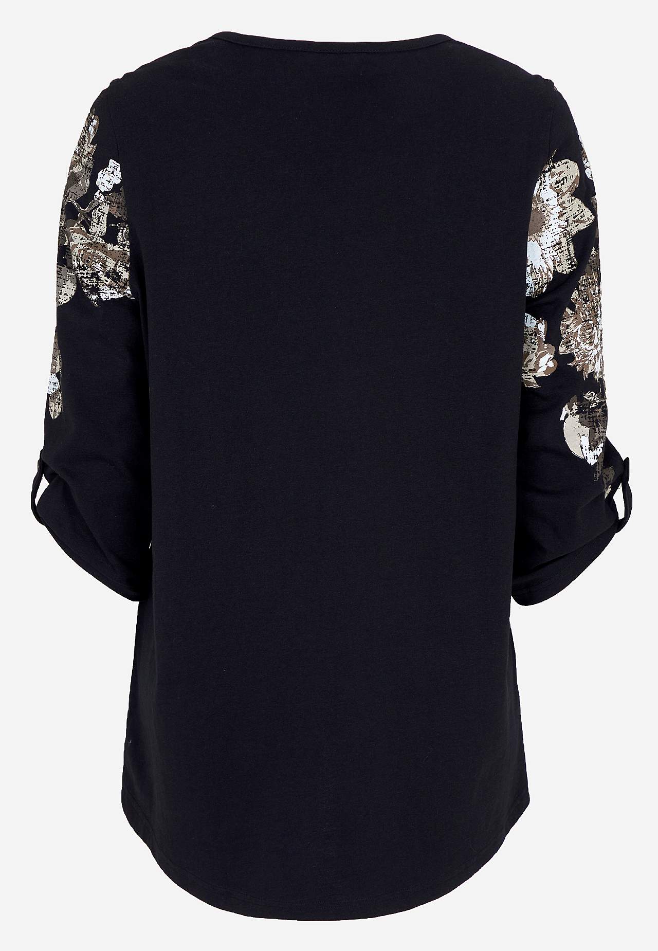 Patterned jersey top