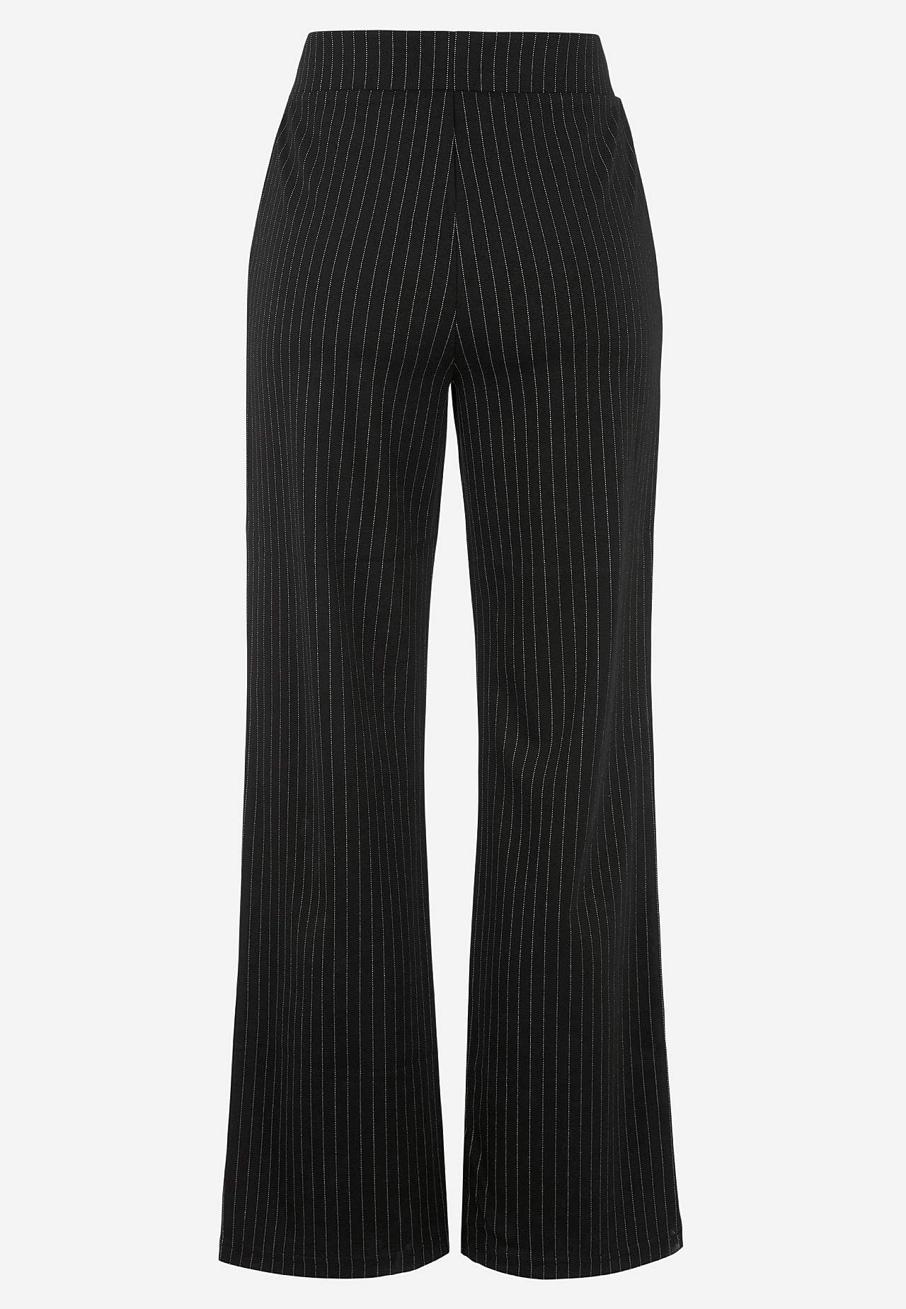 Jersey pants with straight legs