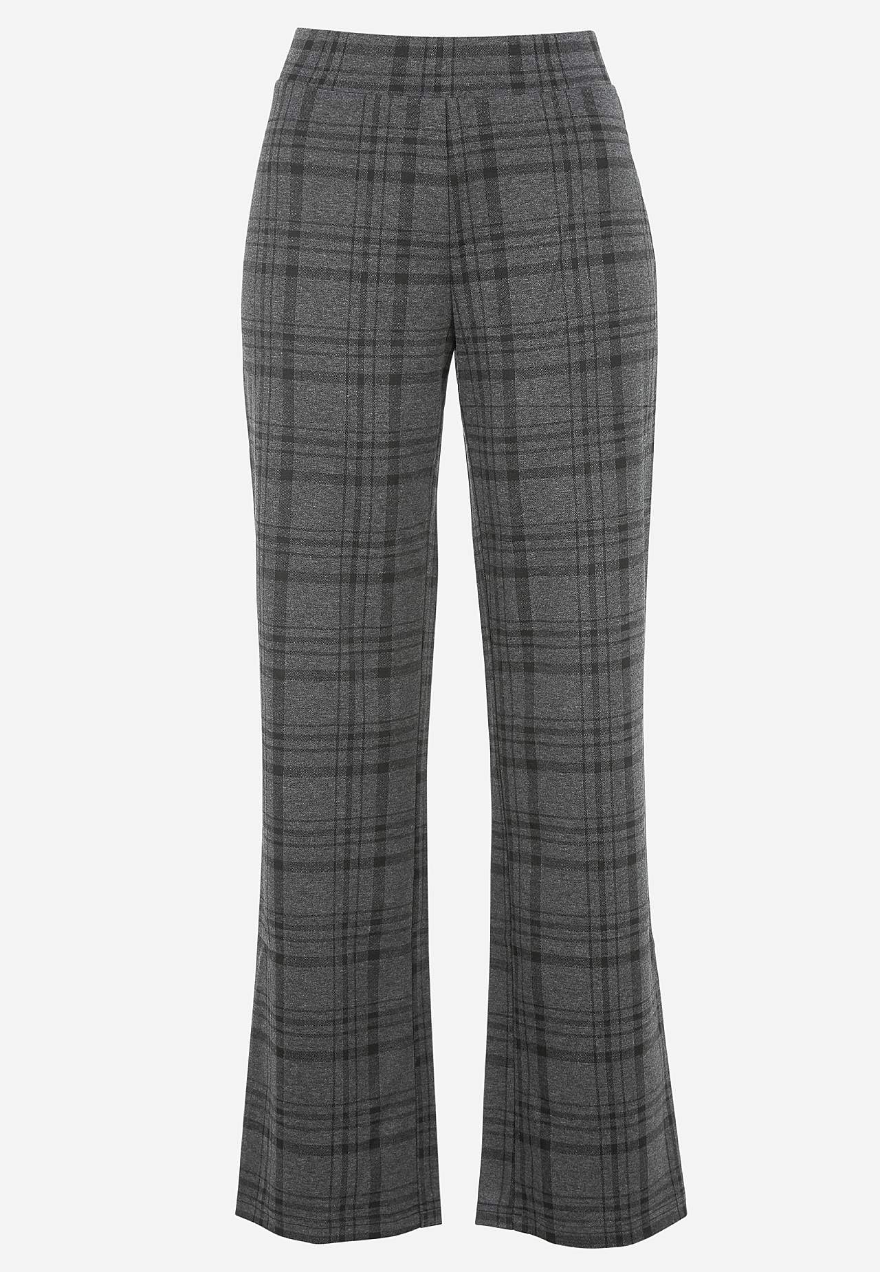 Jersey pants with straight legs
