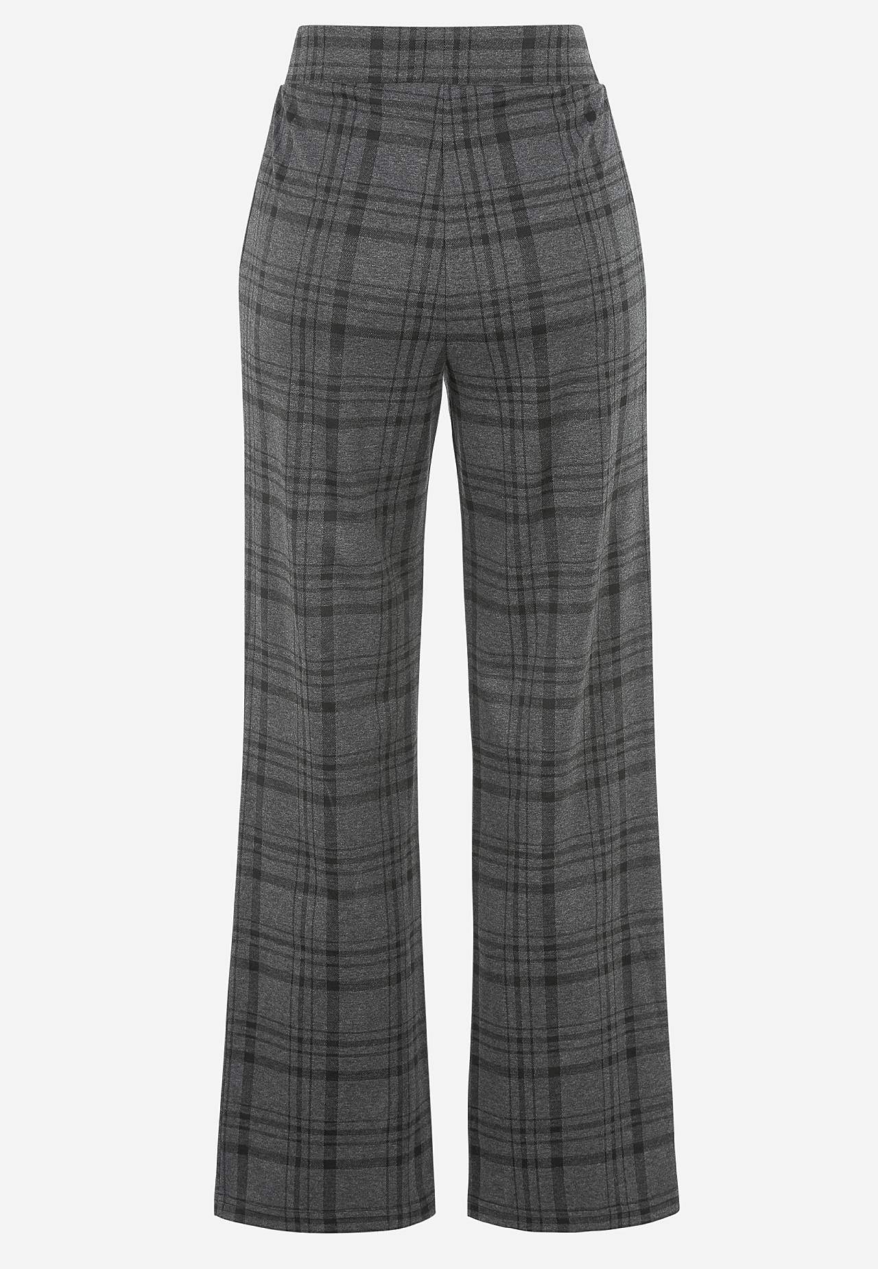 Jersey pants with straight legs