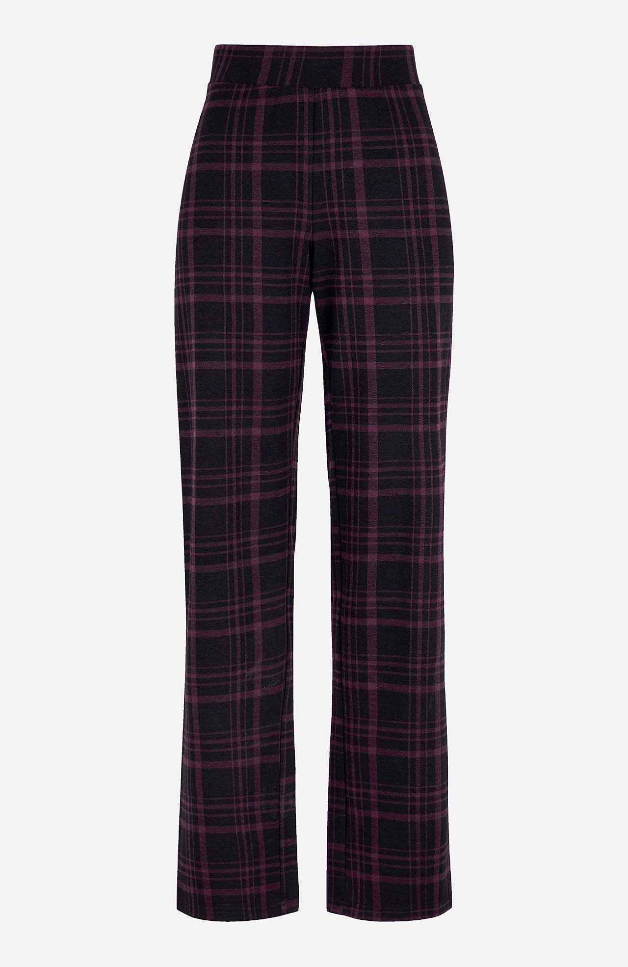 Jersey pants with straight legs