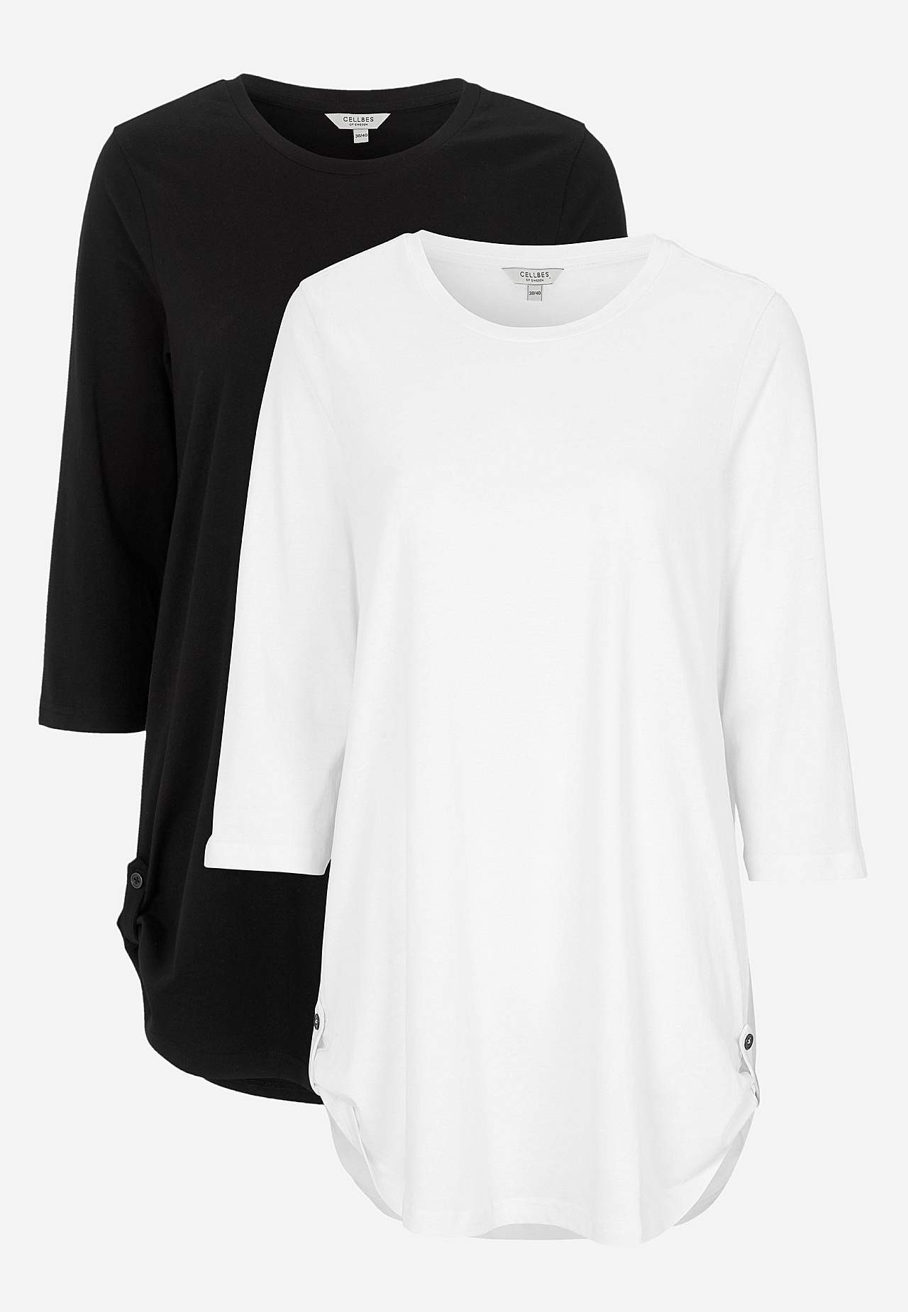 Jersey tuniq with 3/4 sleeve 2-pack
