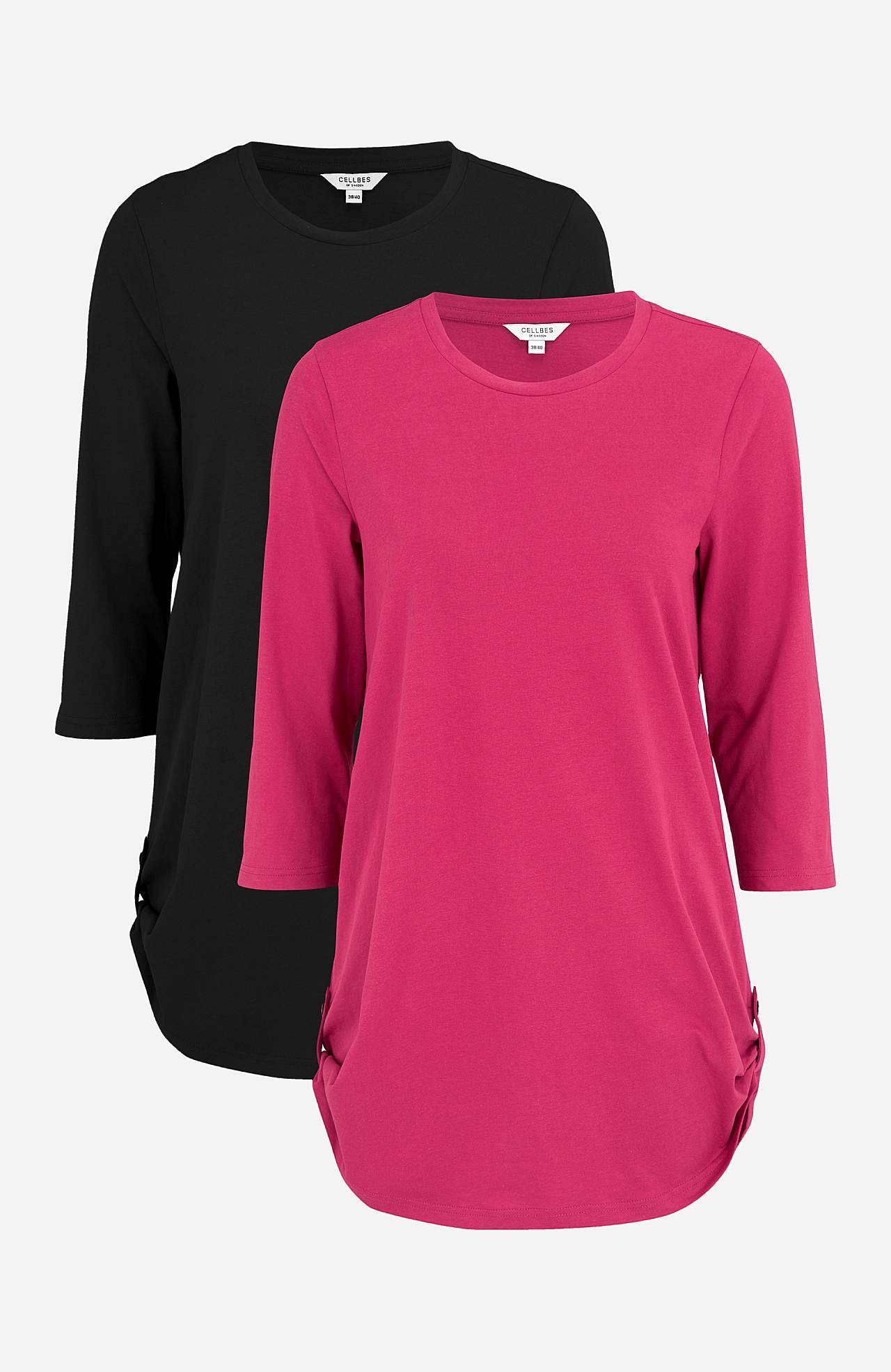 Jersey tuniq with 3/4 sleeve 2-pack