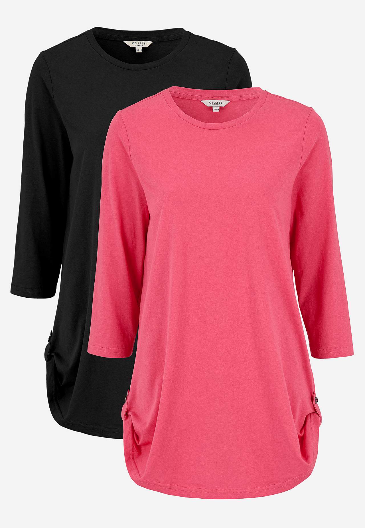 Jersey tuniq with 3/4 sleeve 2-pack